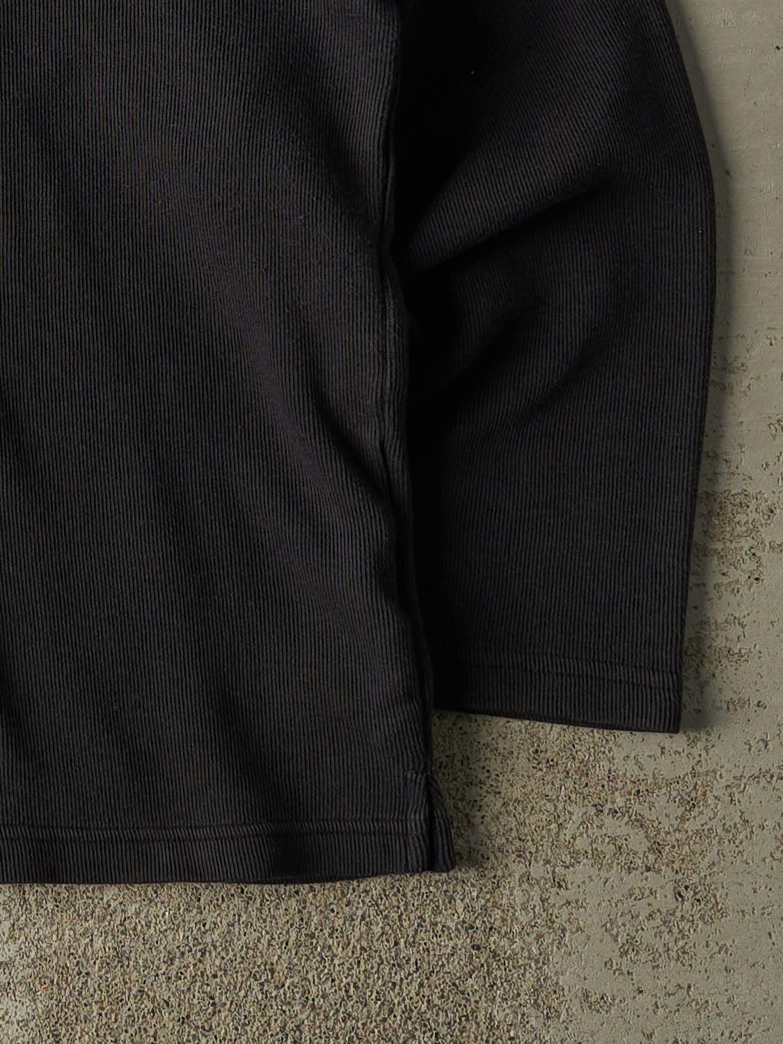 Vintage Y2K Faded Black Striped Long Sleeve (L/XL)