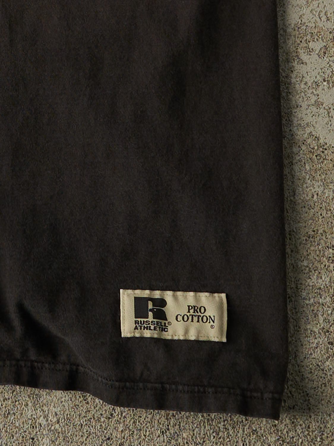 Vintage 90s Black Russell Athletic Blank Tee (XL)