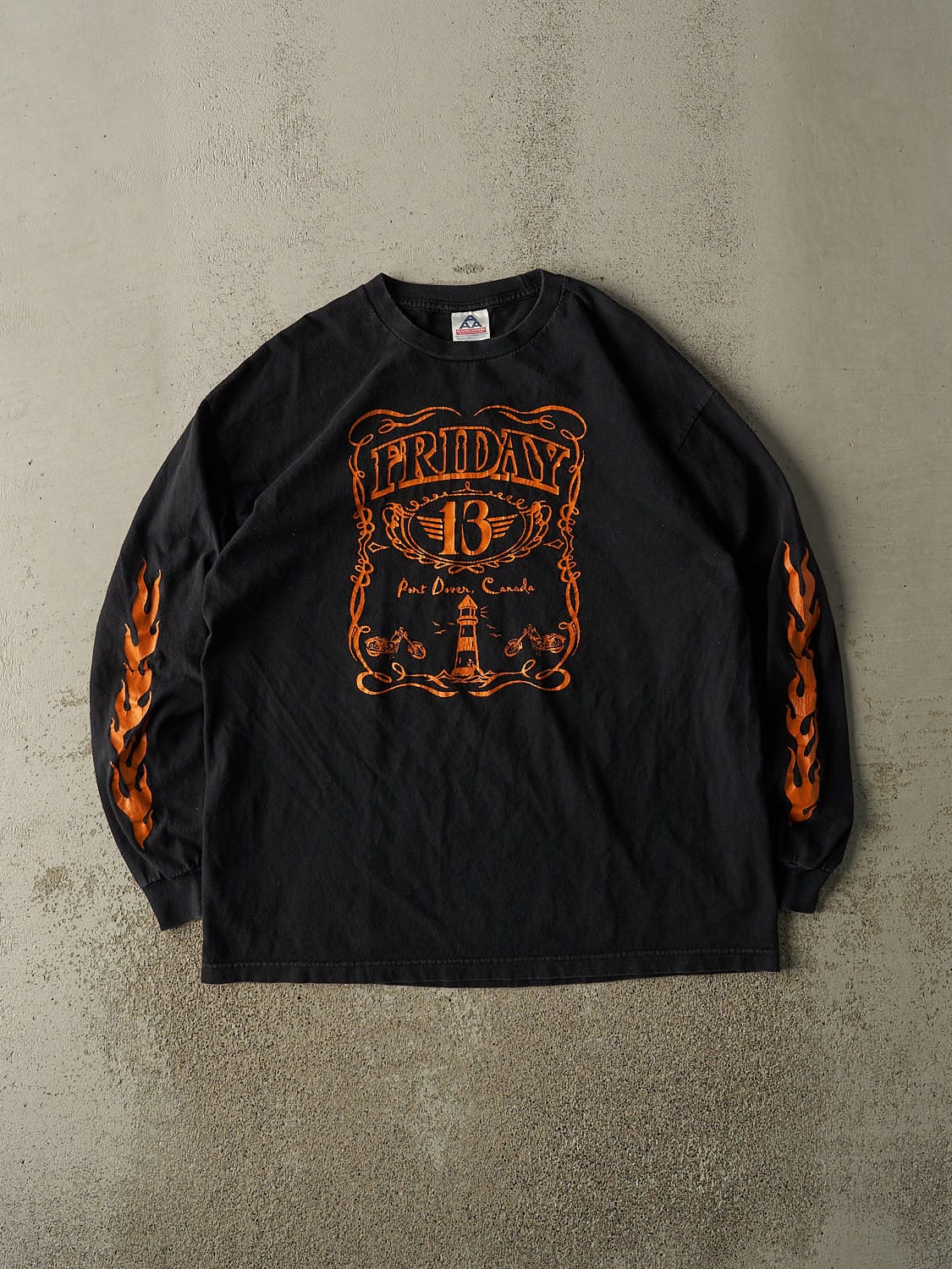 Vintage Y2K Black Friday the 13th Biker Long Sleeve (L)