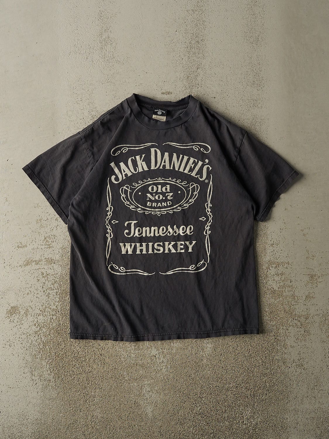Vintage 90s Faded Black Jack Daniels Tee (L)