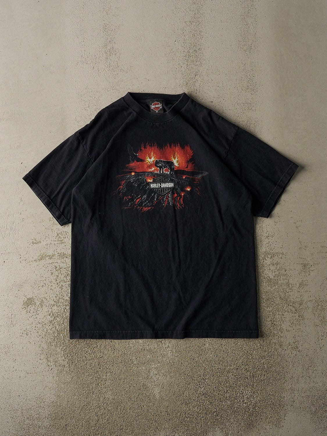 Vintage 04' Black Harley Davidson Saguenay Quebec Tee (L/XL)
