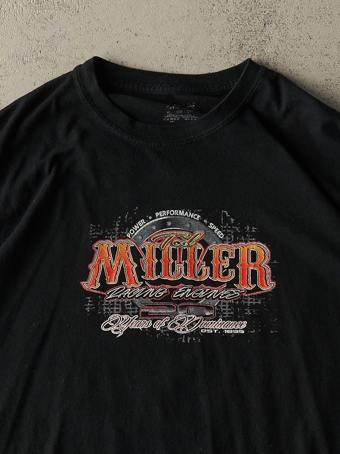 Vintage Y2K Black Todd Miller Racing Tee (XL/XXL)