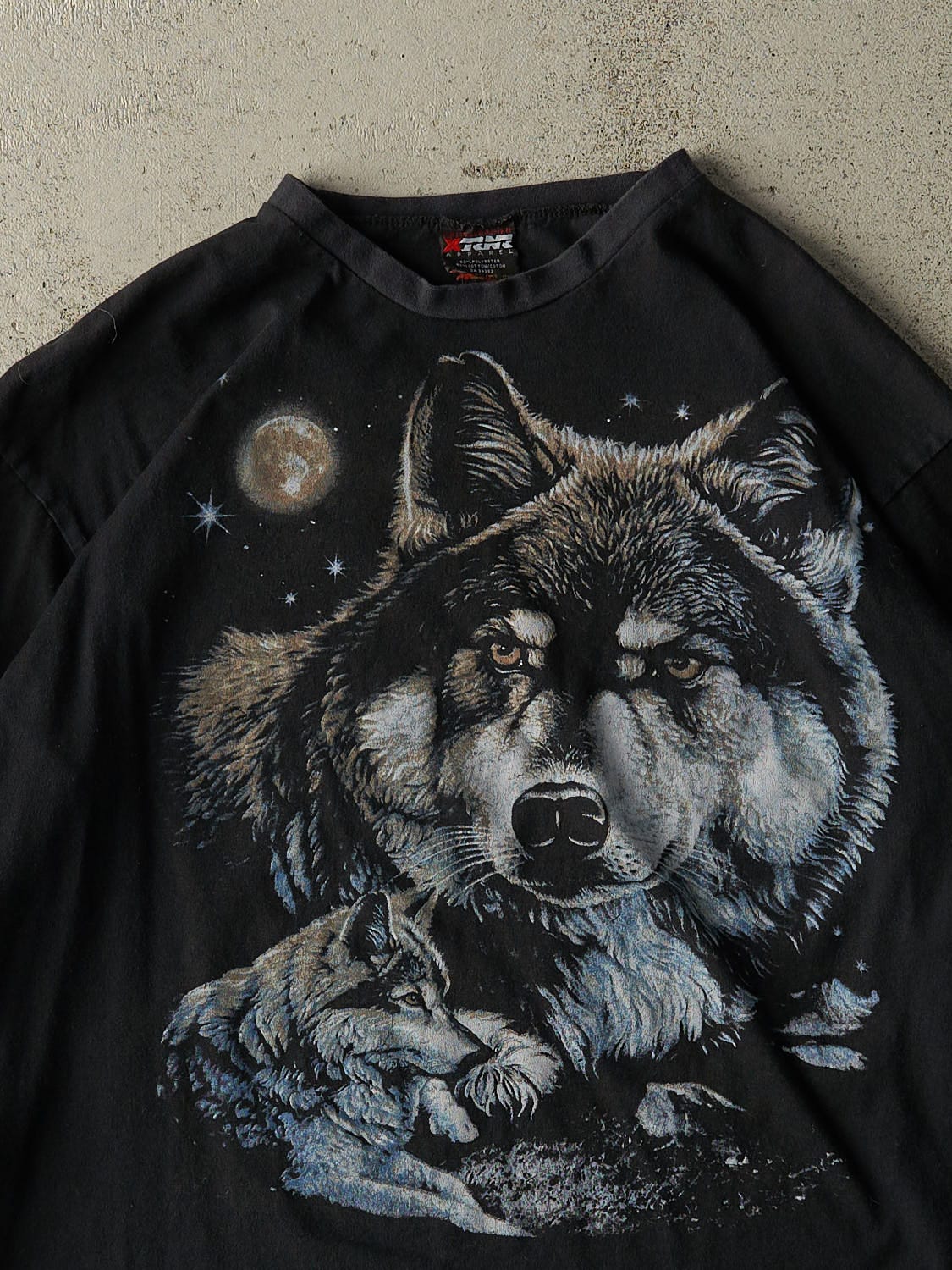 Vintage 90s Black Wolf Long Sleeve (S/M)