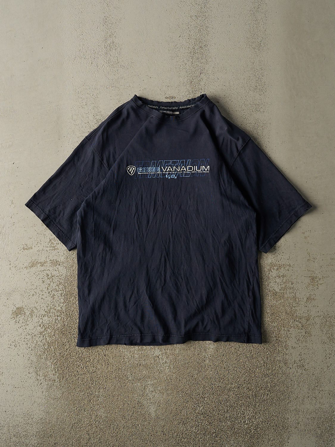 Vintage Y2K Navy Blue Rider Vanadium Tee (L/XL)