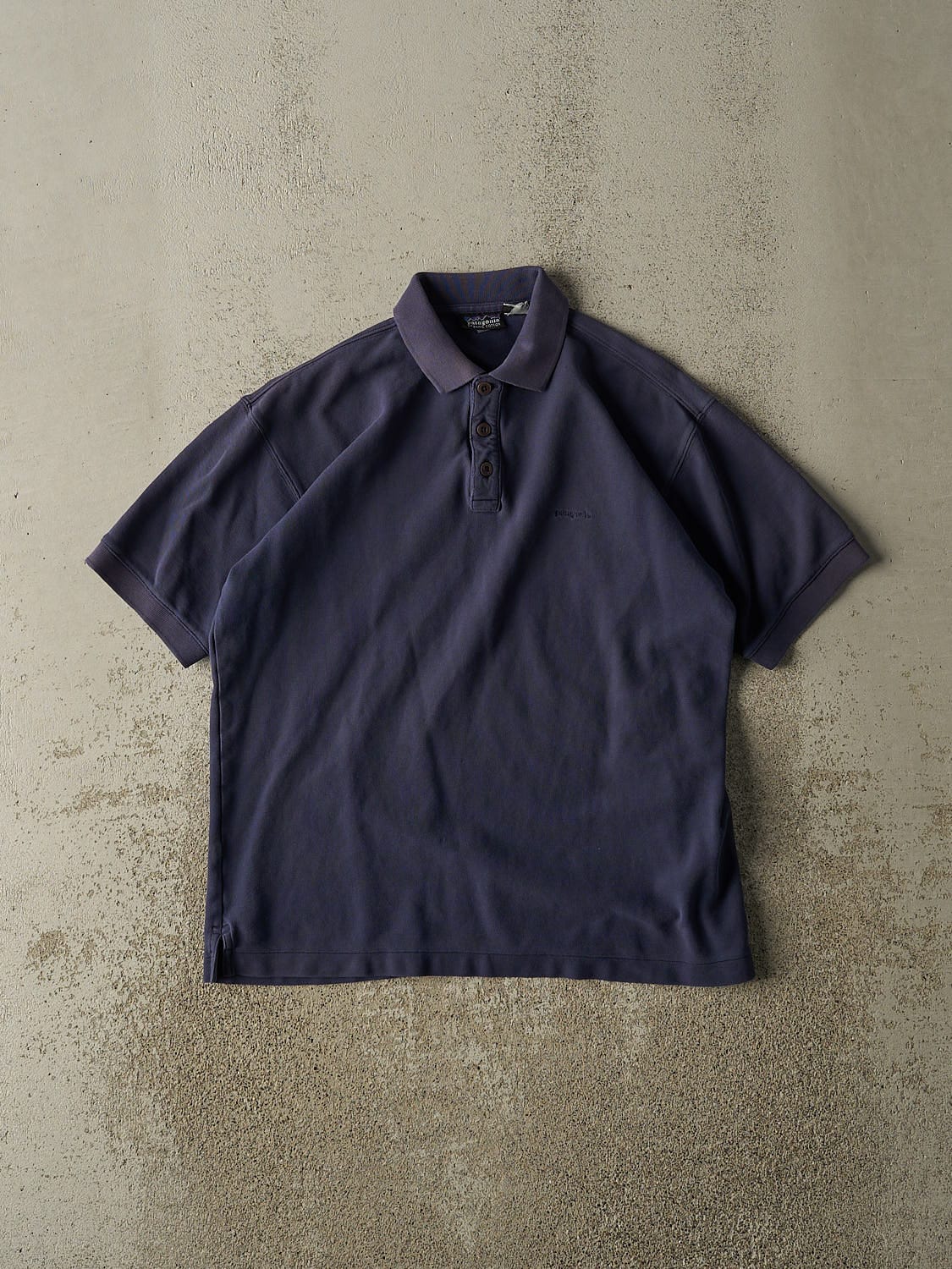 Vintage 90s Navy Blue Patagonia Quarter Button Tee (S/M)