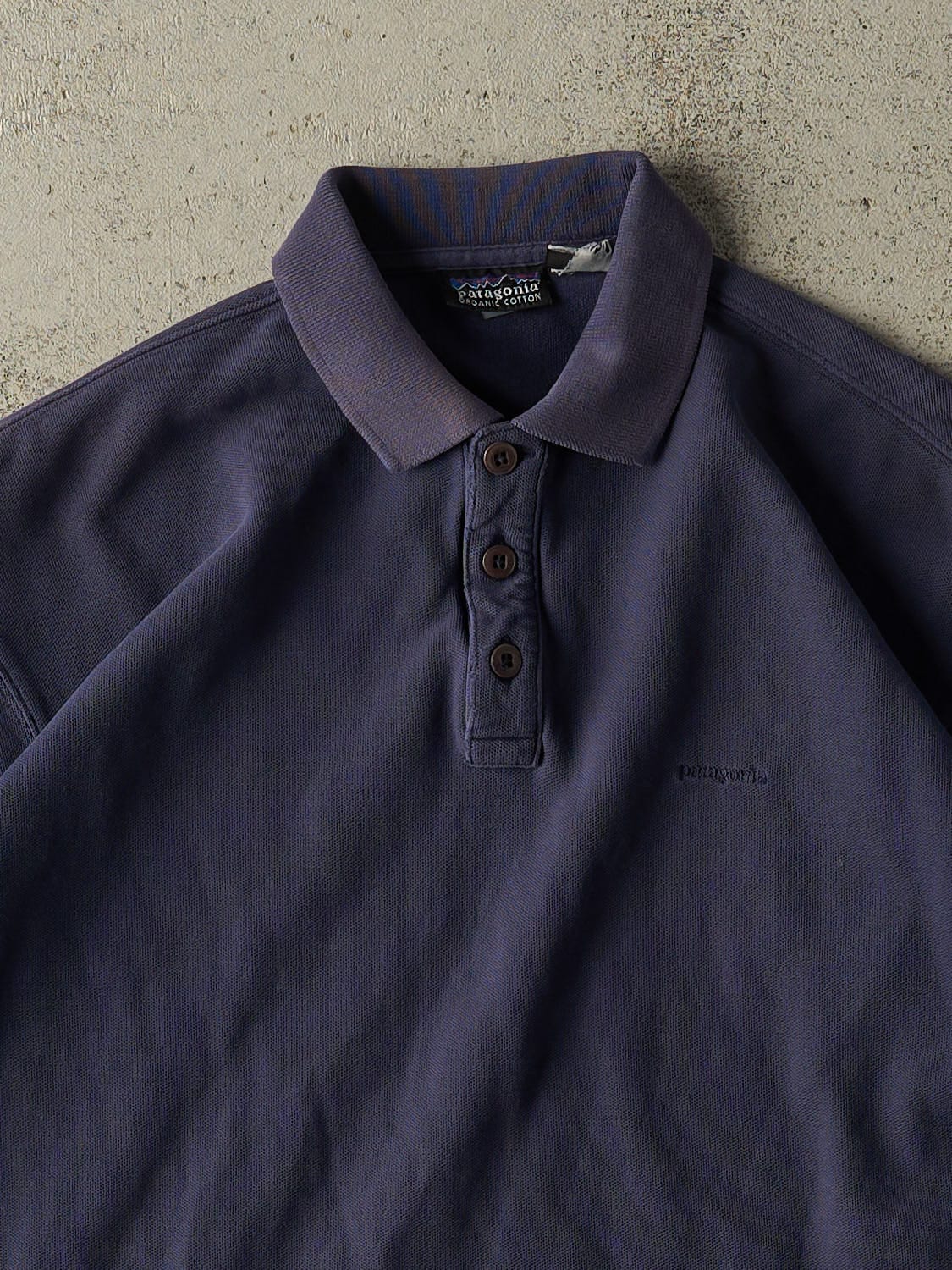 Vintage 90s Navy Blue Patagonia Quarter Button Tee (S/M)