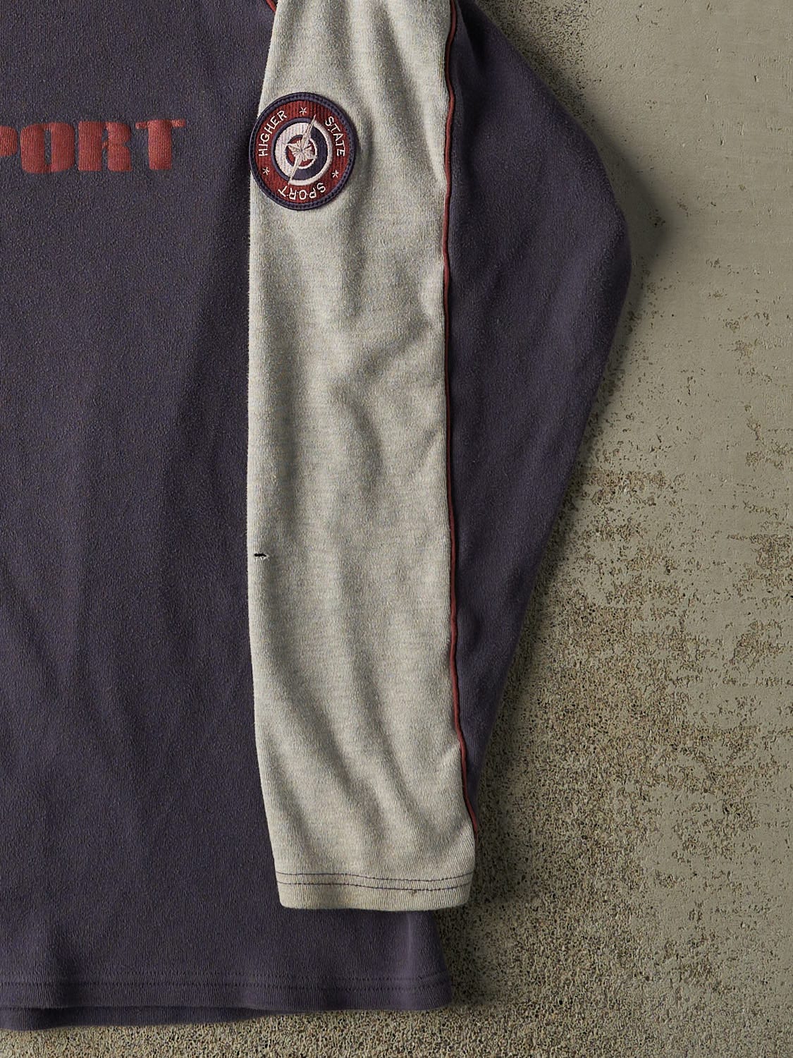 Vintage Y2K Navy Blue Higher State Sport Long Sleeve (XL)