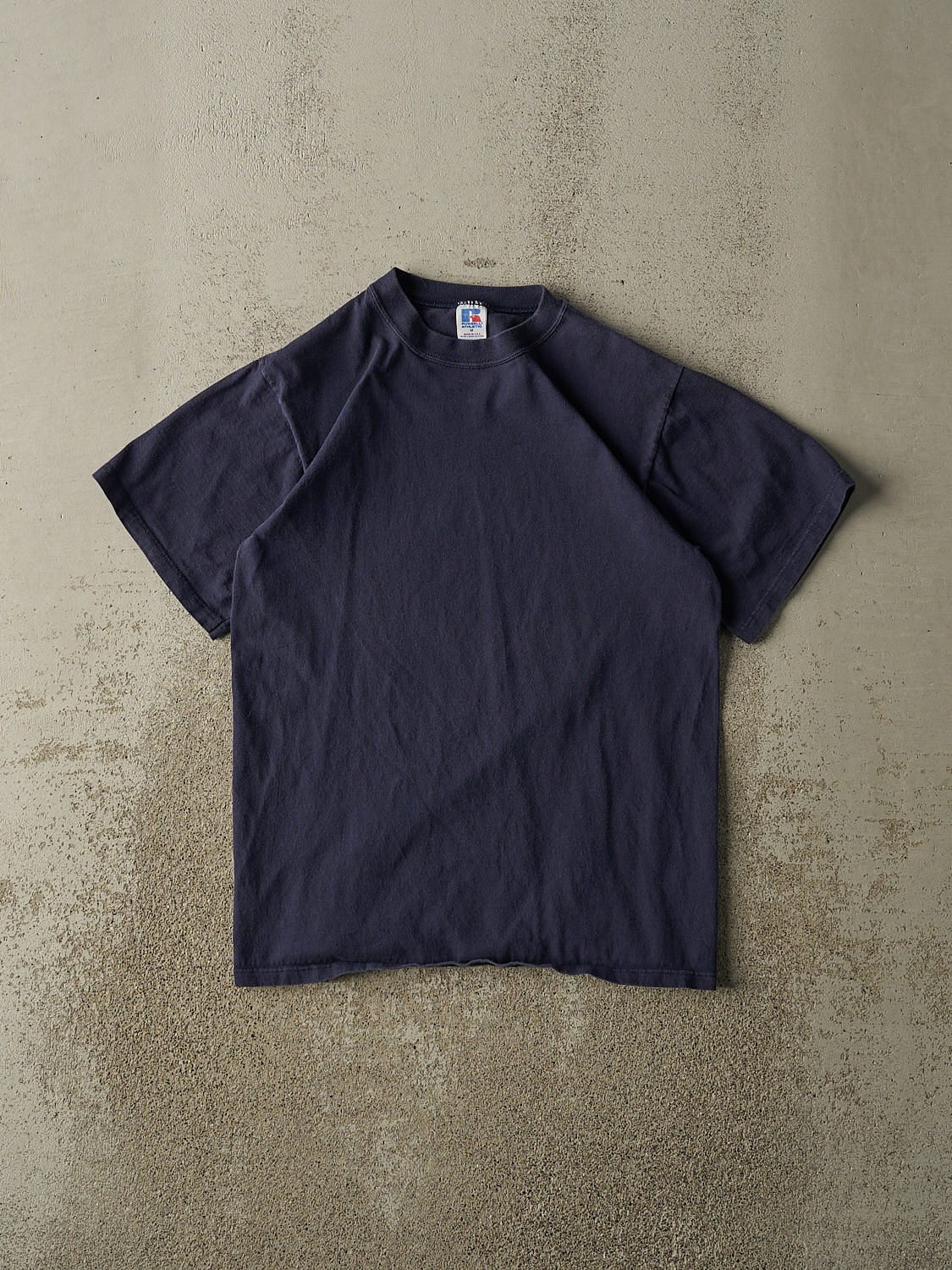 Vintage 90s Navy Blue Russell Athletic Blank Tee (XS/S)