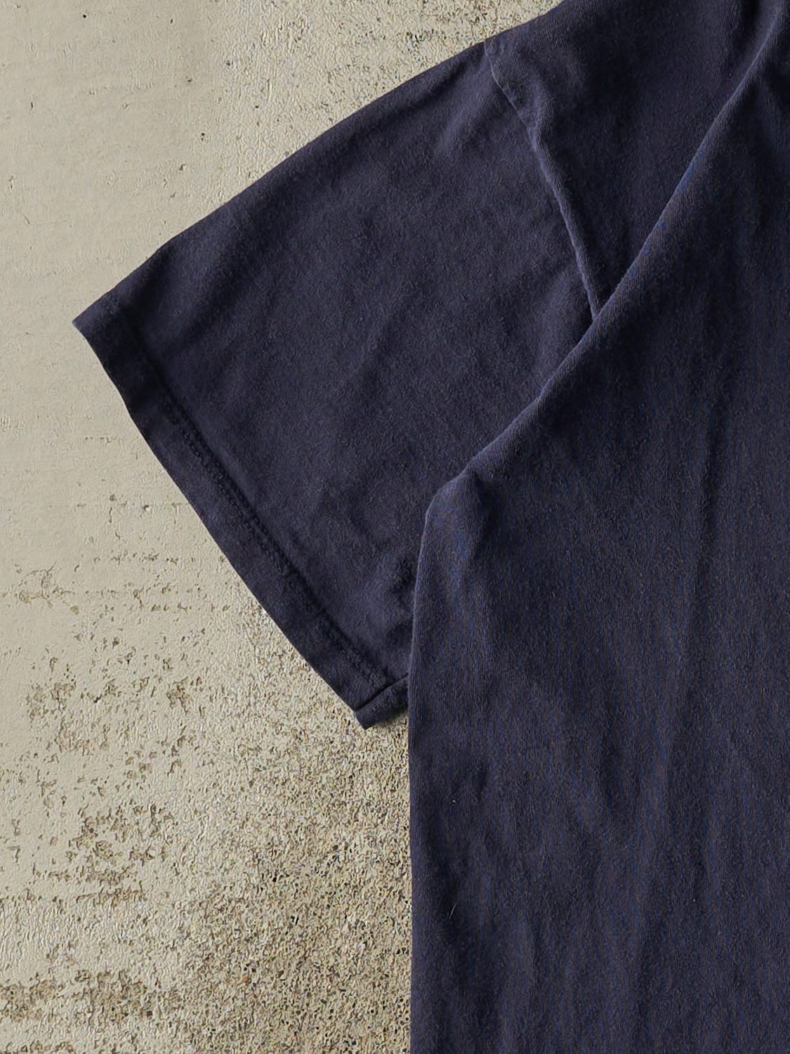 Vintage 90s Navy Blue Russell Athletic Blank Tee (XS/S)