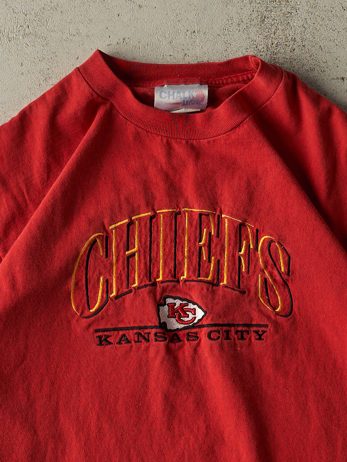 Vintage 90s Red Kansas City Chiefs Tee (S/M)