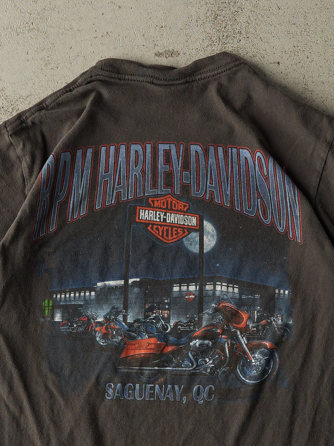 16' Charcoal Grey Harley Davidson Saguenay Quebec Tee (XS/S)