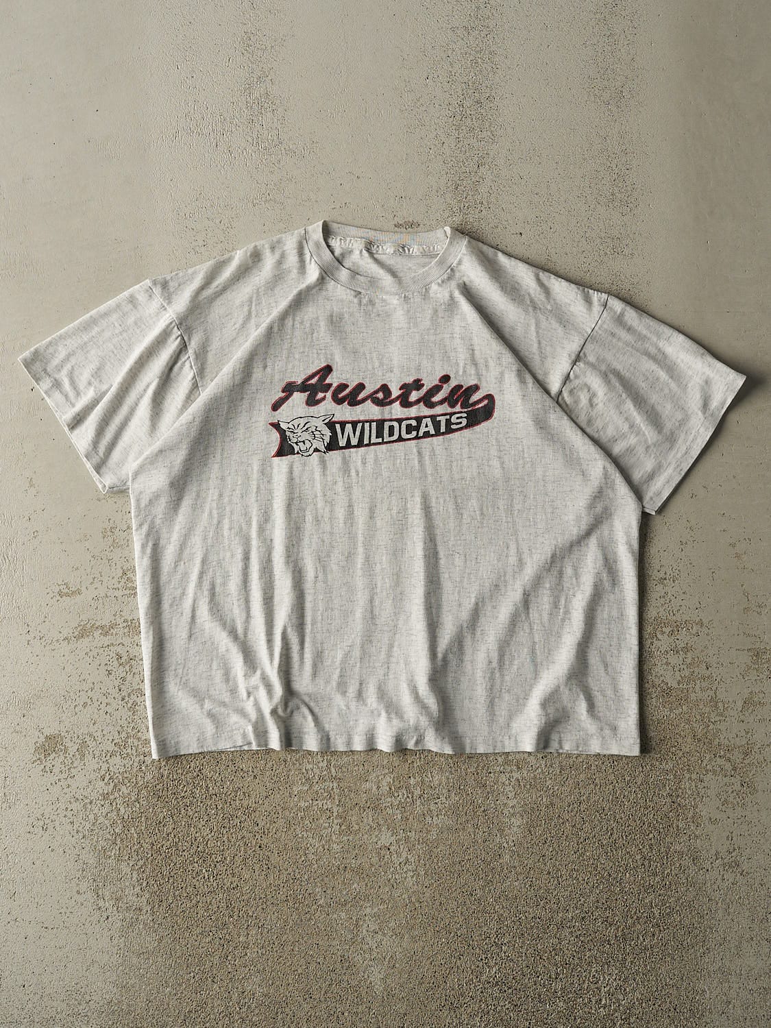 Vintage 80s Heather Grey Austin Wildcats Tee (L)