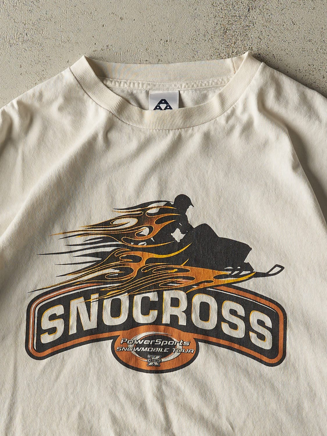 Vintage Y2K White Snow Cross Long Sleeve (L/XL)