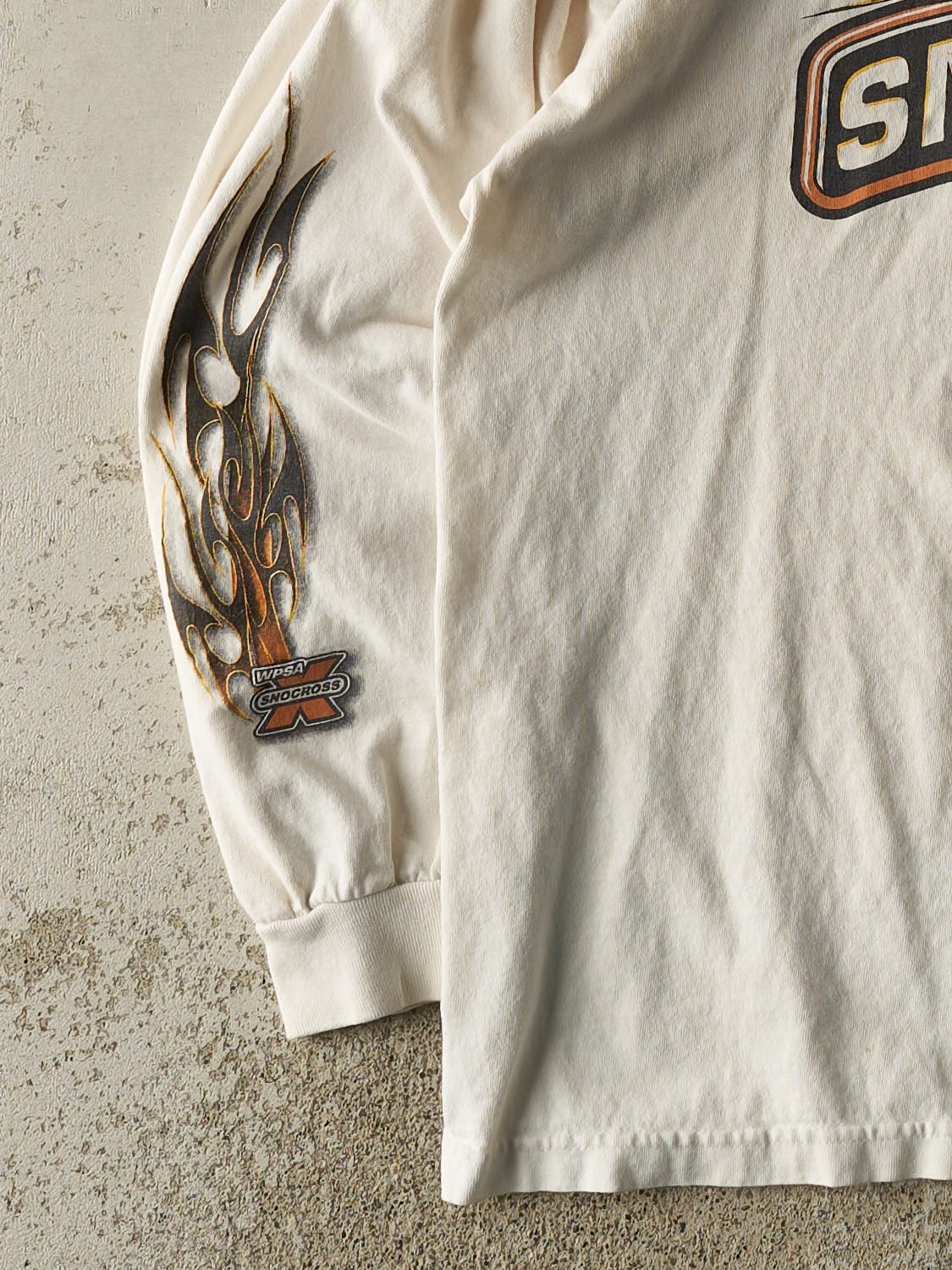Vintage Y2K White Snow Cross Long Sleeve (L/XL)