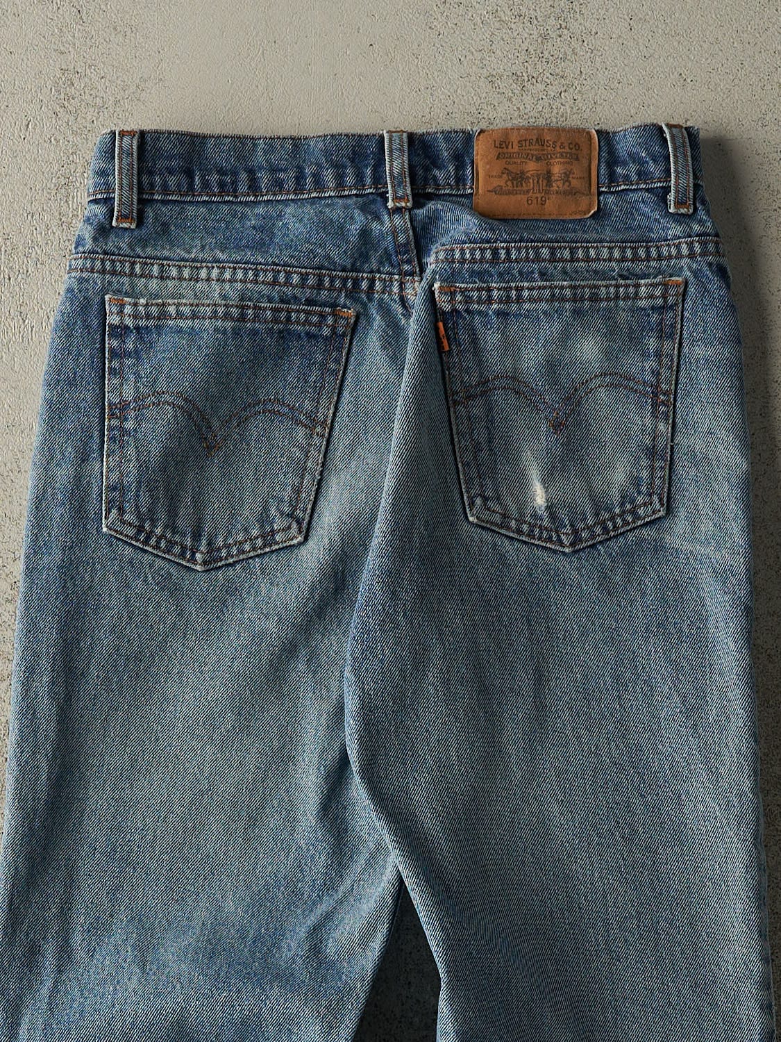 Vintage 80s Mid Wash Levi's 619 Orange Tab Jeans (28x29)
