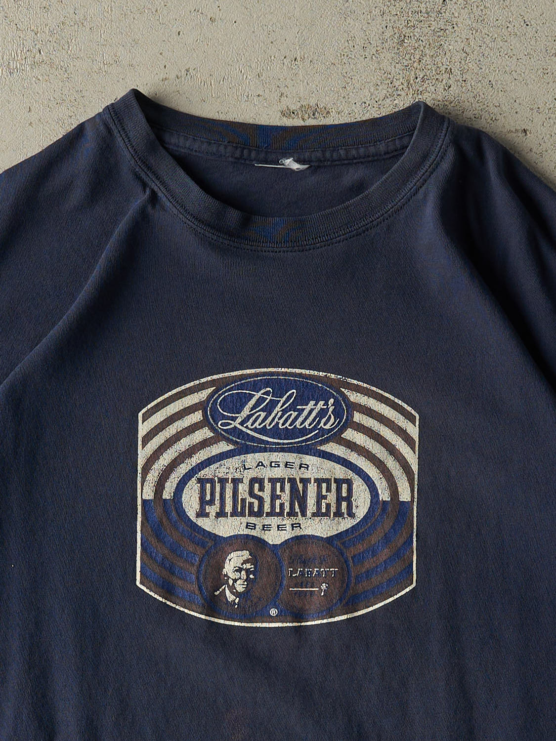 Vintage 90s Navy Blue Labatt Pilsner Tee (L)