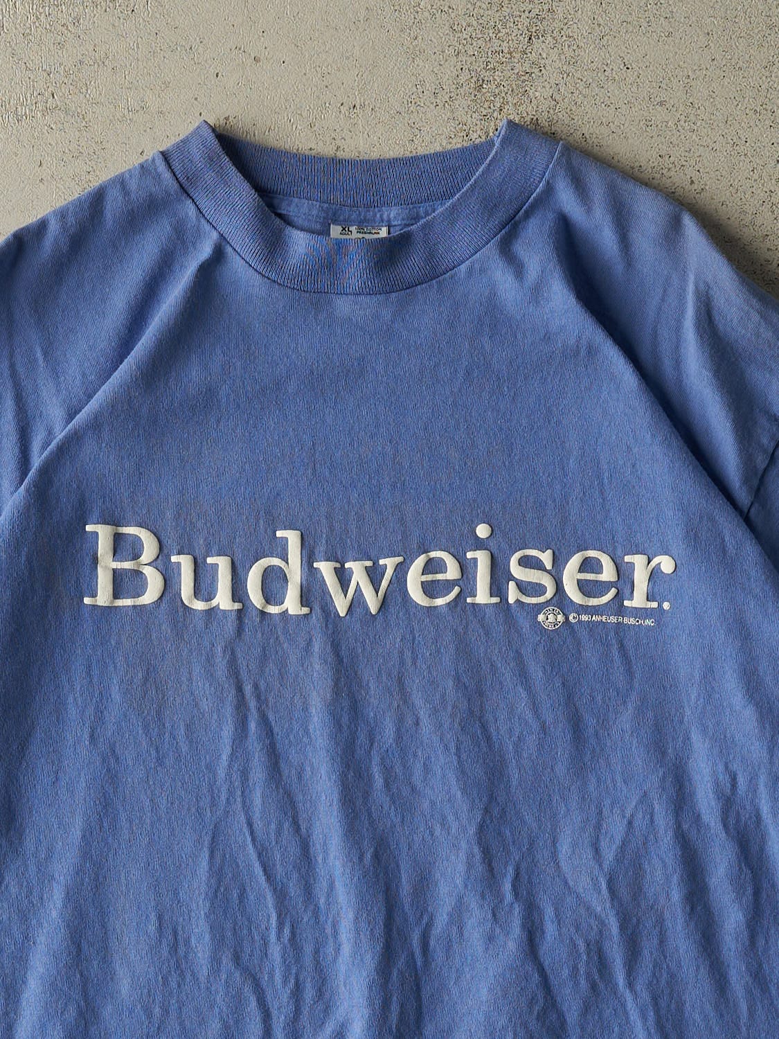 Vintage 93' Baby Blue Budweiser Tee (L/XL)
