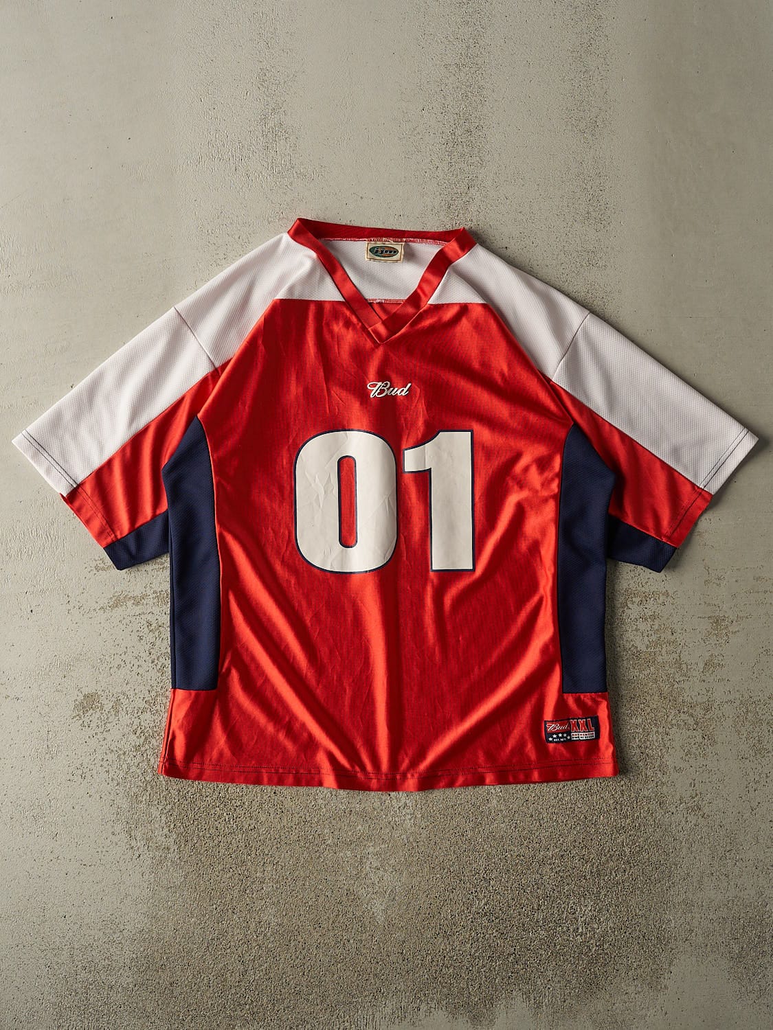 Vintage 90s Red Budweiser Football Jersey (XL/XXL)