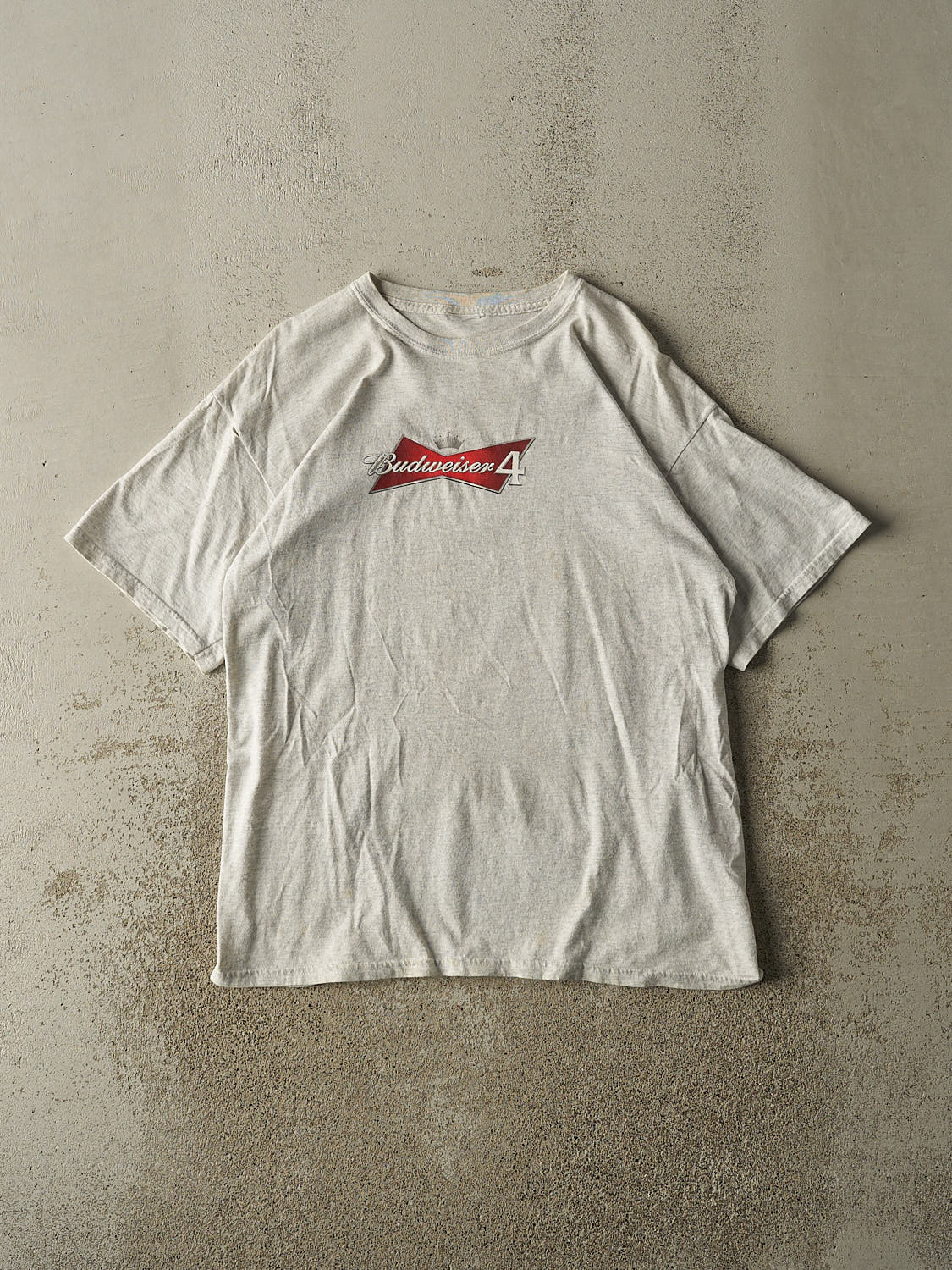 Vintage Y2K Heather Grey Budweiser Tee (M/L)