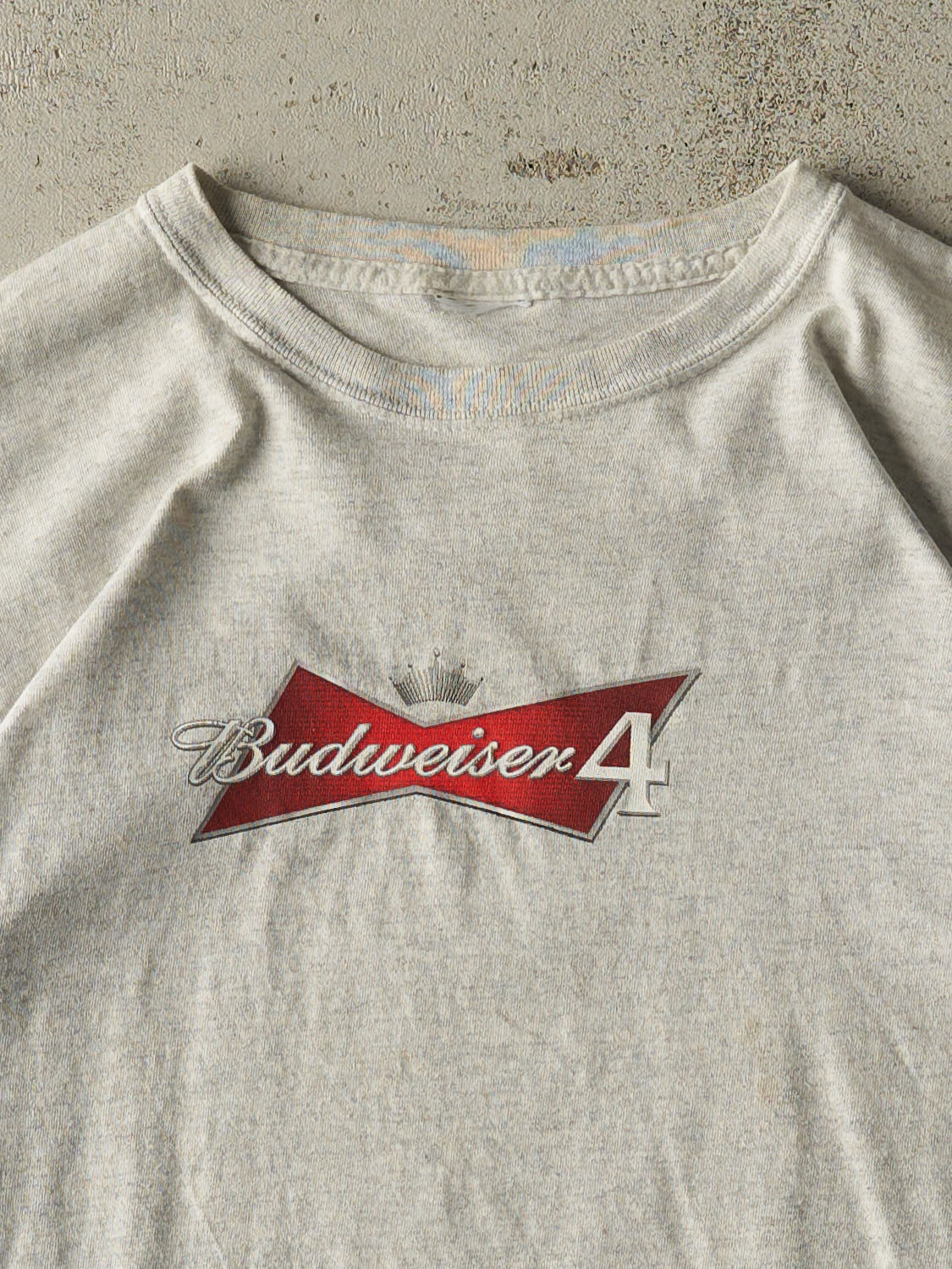 Vintage Y2K Heather Grey Budweiser Tee (M/L)