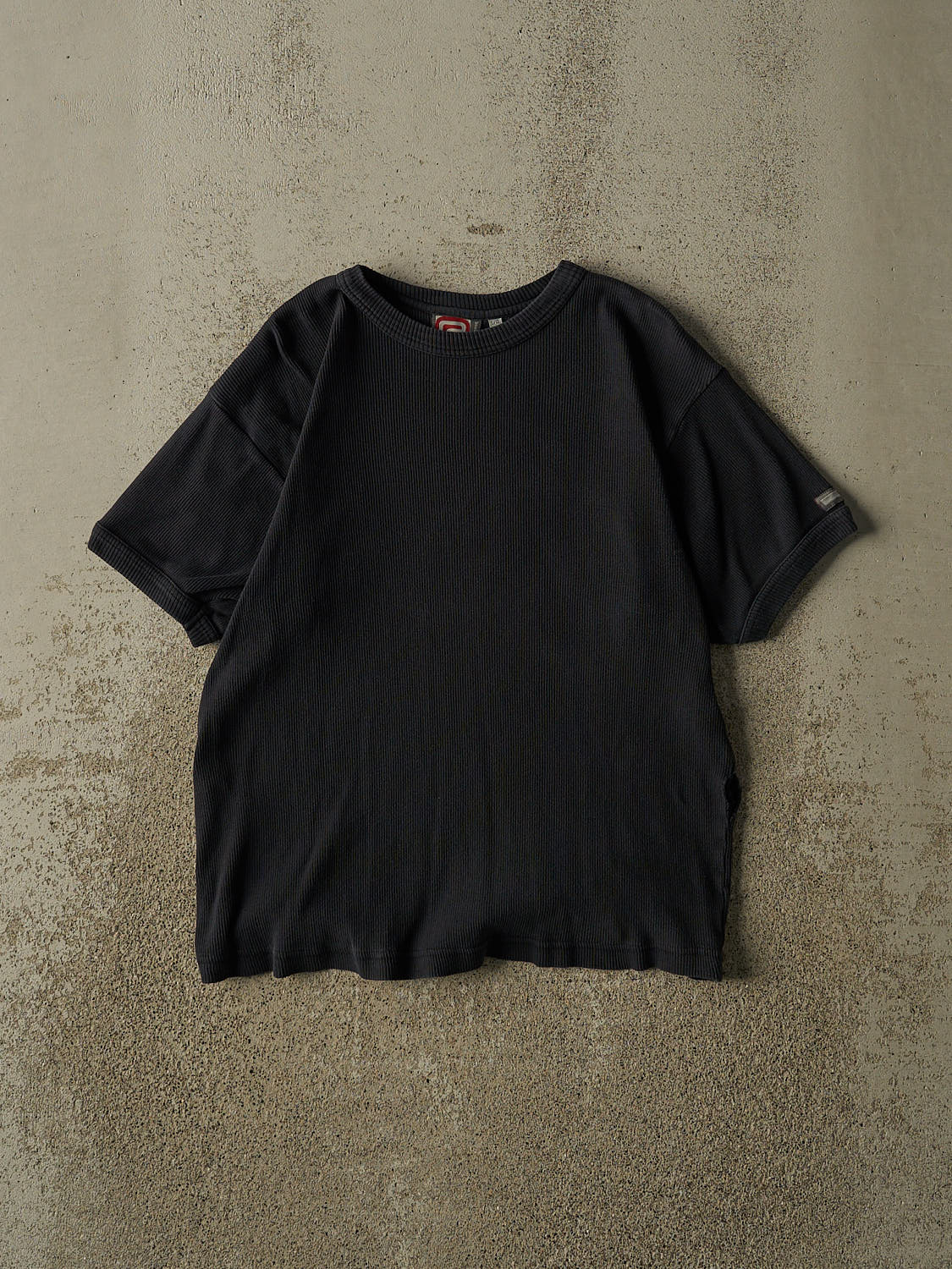 Vintage Y2K Faded Black Randy River Thermal Tee (M)