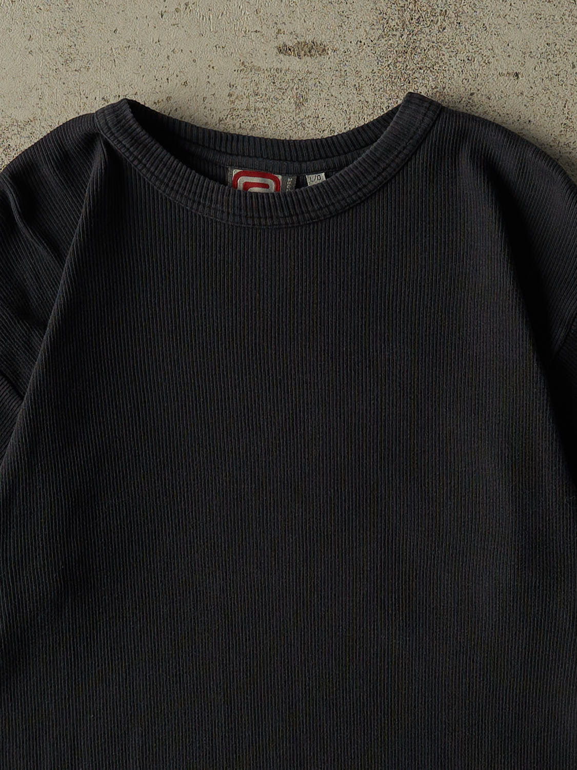 Vintage Y2K Faded Black Randy River Thermal Tee (M)