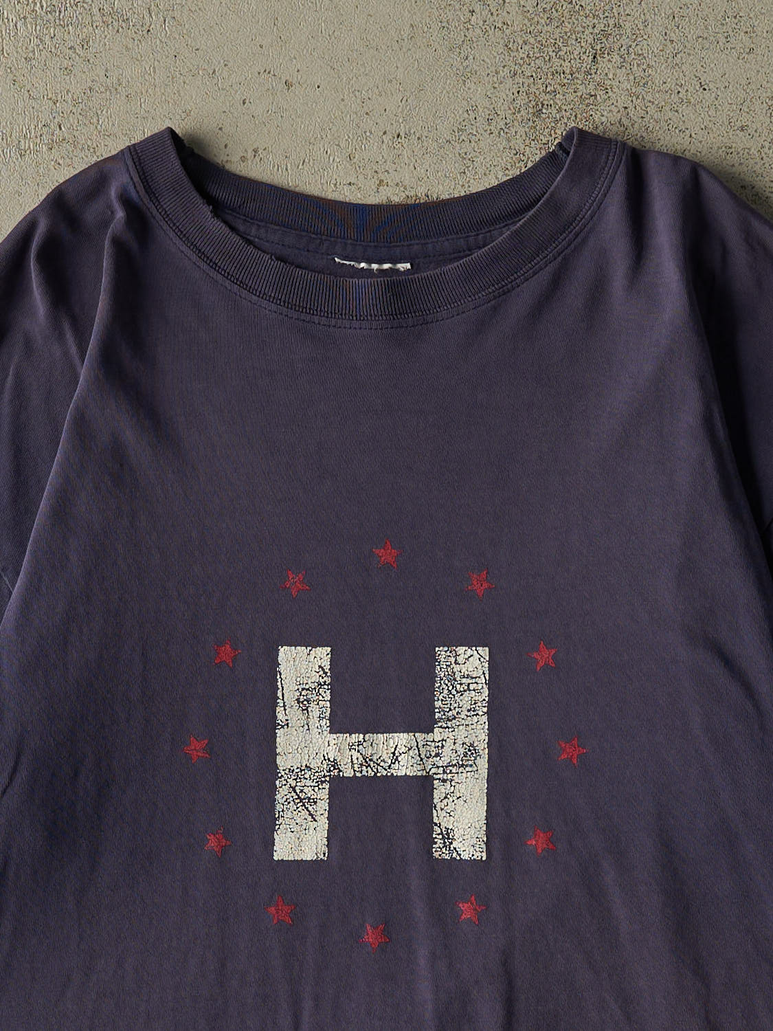 Vintage 90s Navy Blue Tommy Hilfiger Logo Tee (L/XL)