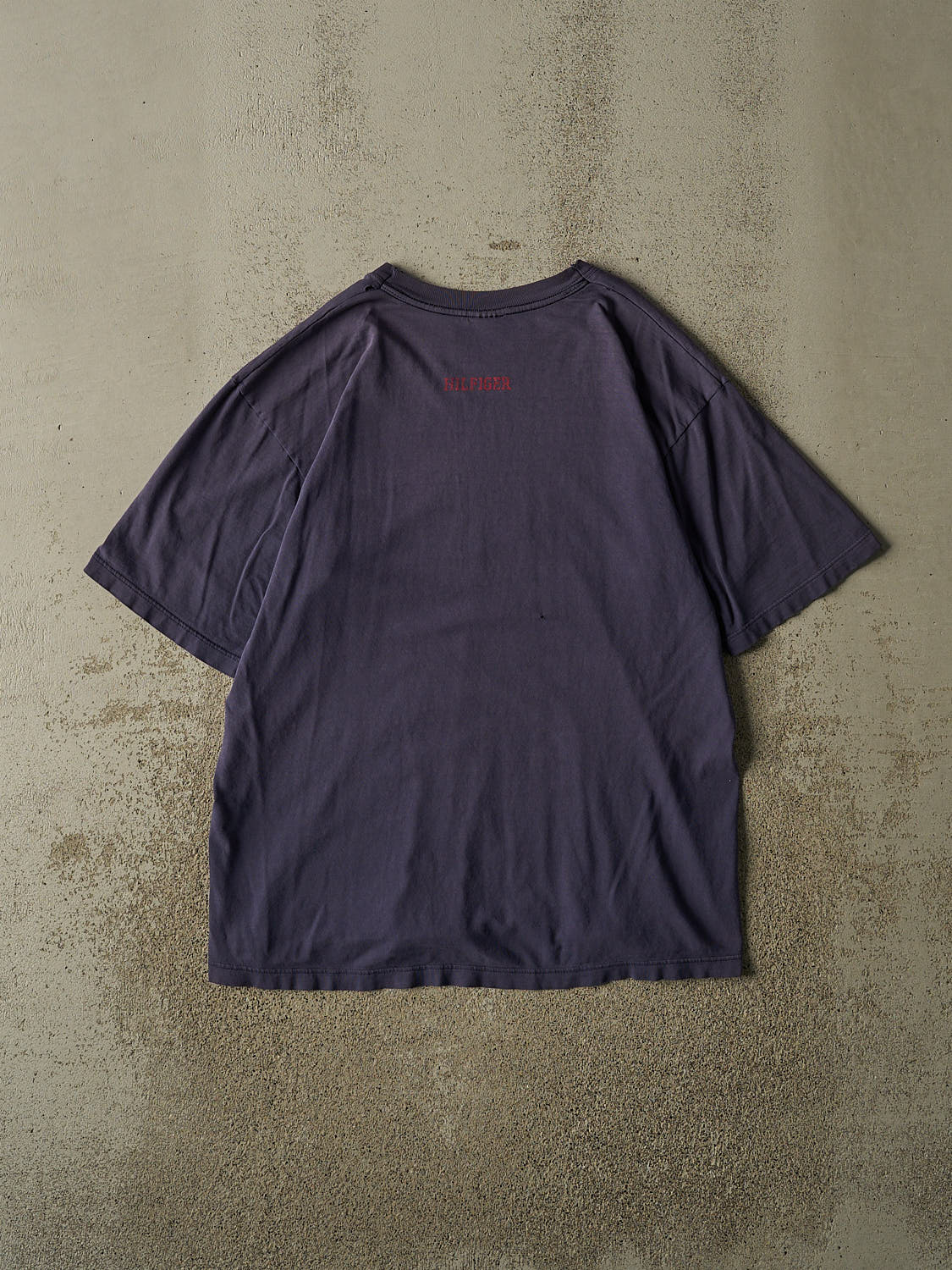 Vintage 90s Navy Blue Tommy Hilfiger Logo Tee (L/XL)