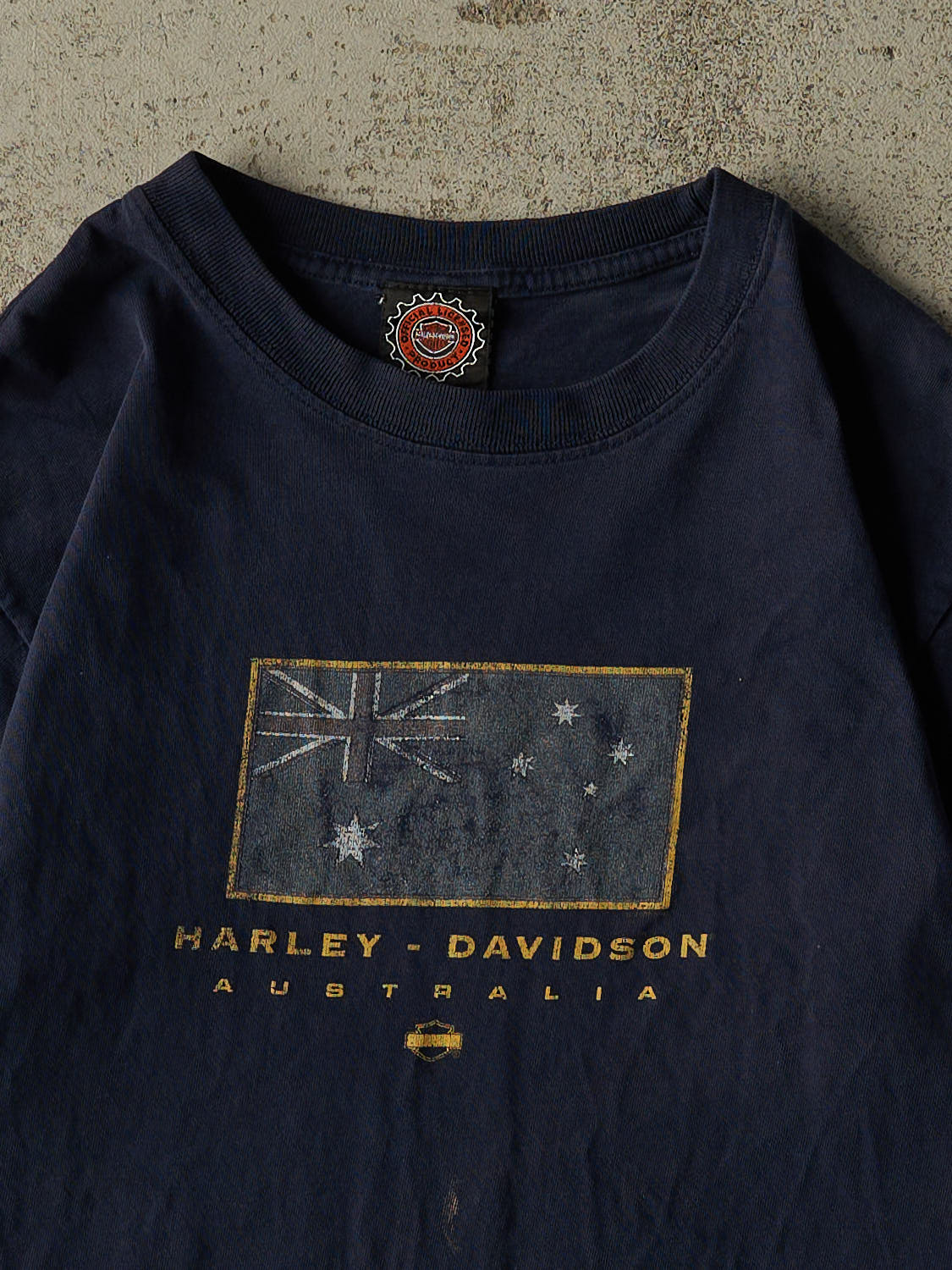 Vintage Y2K Navy Blue Harley Davidson Australia Tee (S)