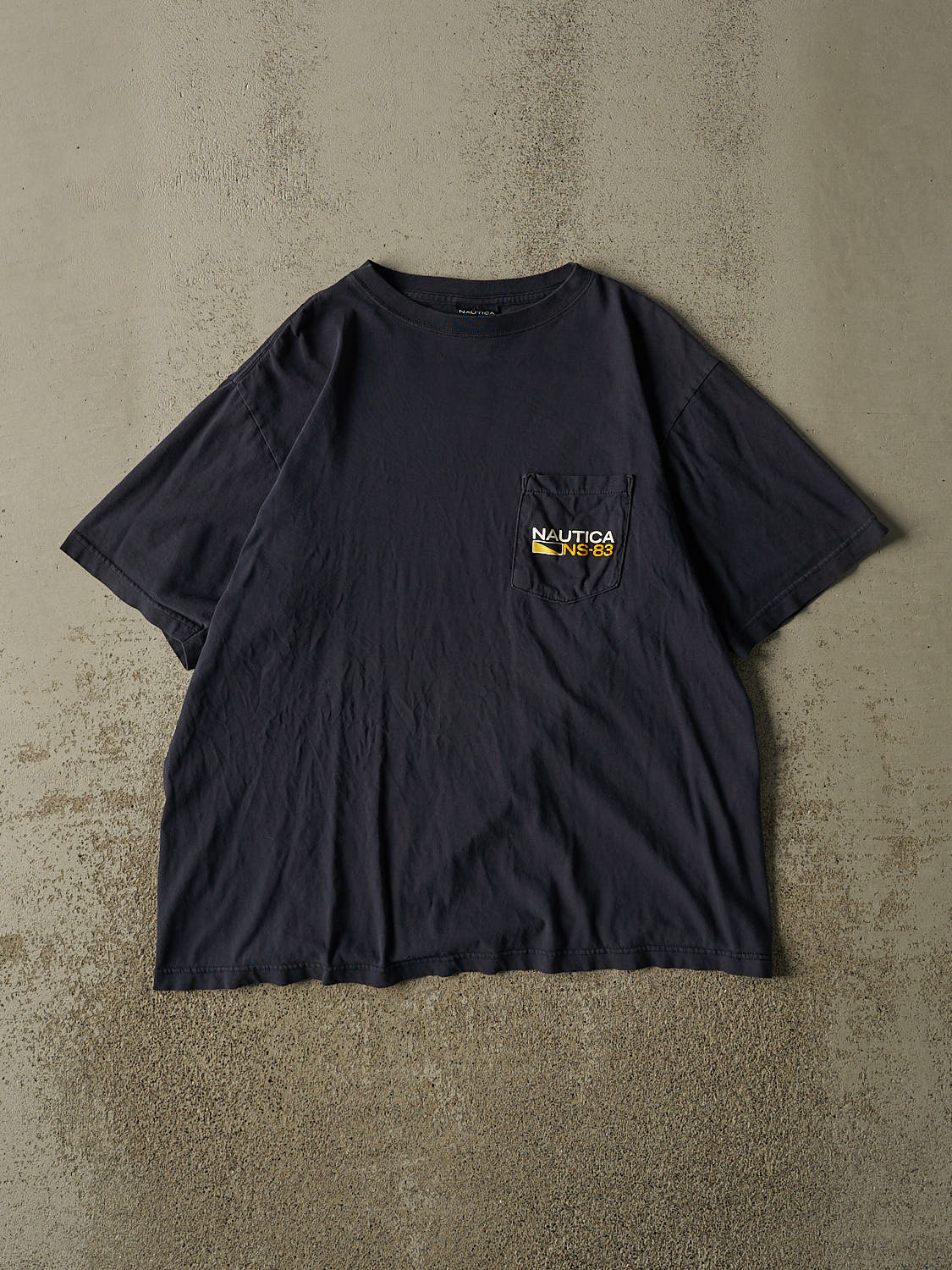 Vintage Y2K Navy Blue Nautica Pocket Tee (L)
