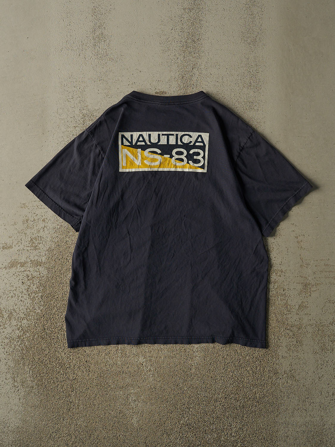 Vintage Y2K Navy Blue Nautica Pocket Tee (L)