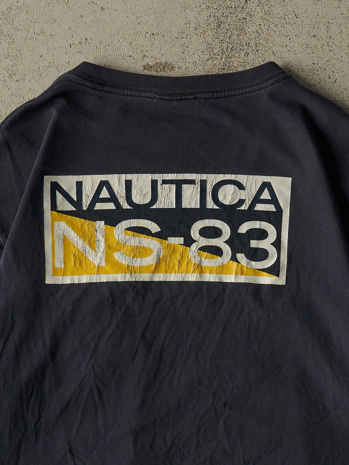 Vintage Y2K Navy Blue Nautica Pocket Tee (L)