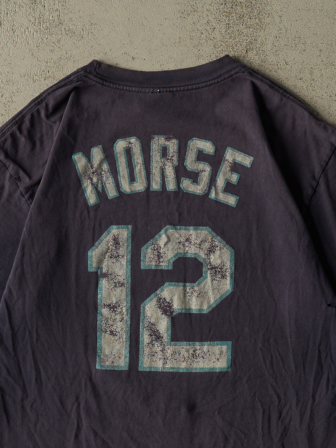 Vintage Y2K Sun Faded Navy Seattle Mariners #12 Morse Tee (L)
