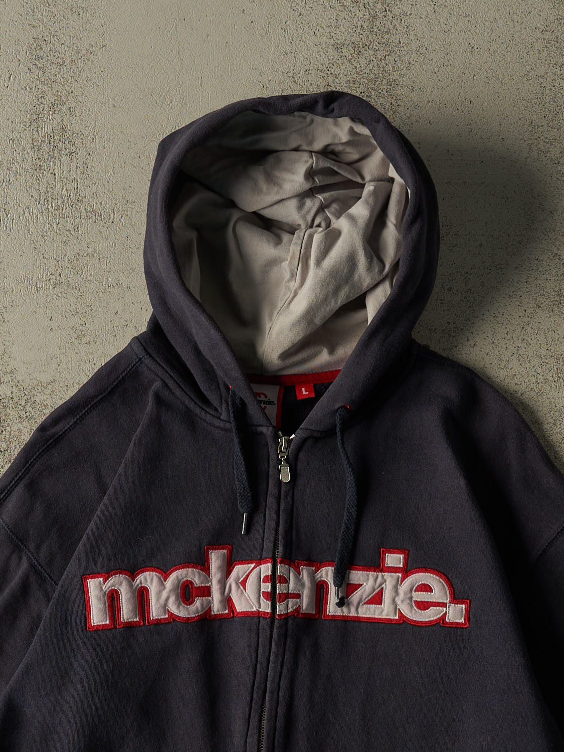 Vintage Y2K Navy Blue Mckenzie Zip Up Hoodie (M)