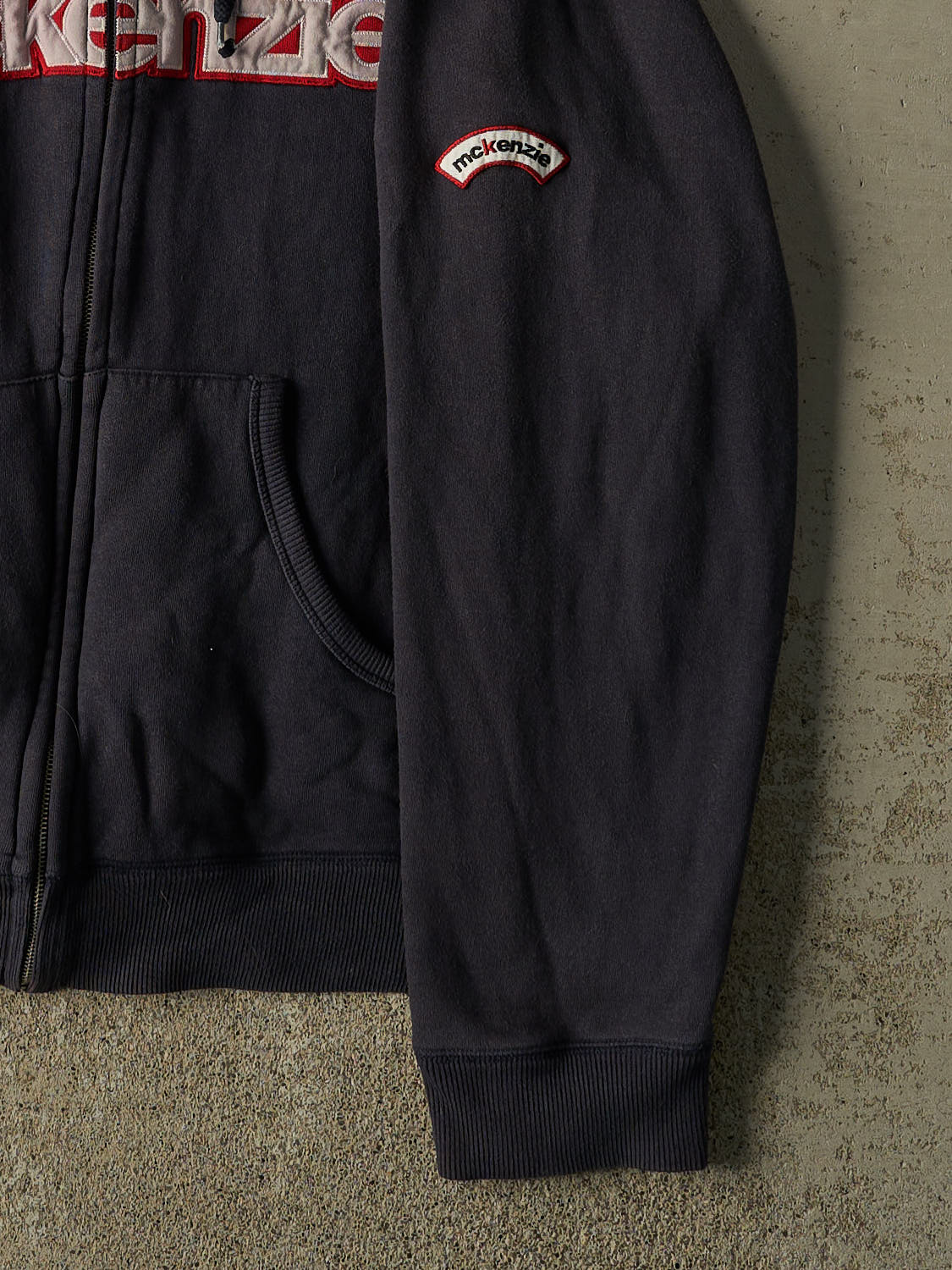 Vintage Y2K Navy Blue Mckenzie Zip Up Hoodie (M)