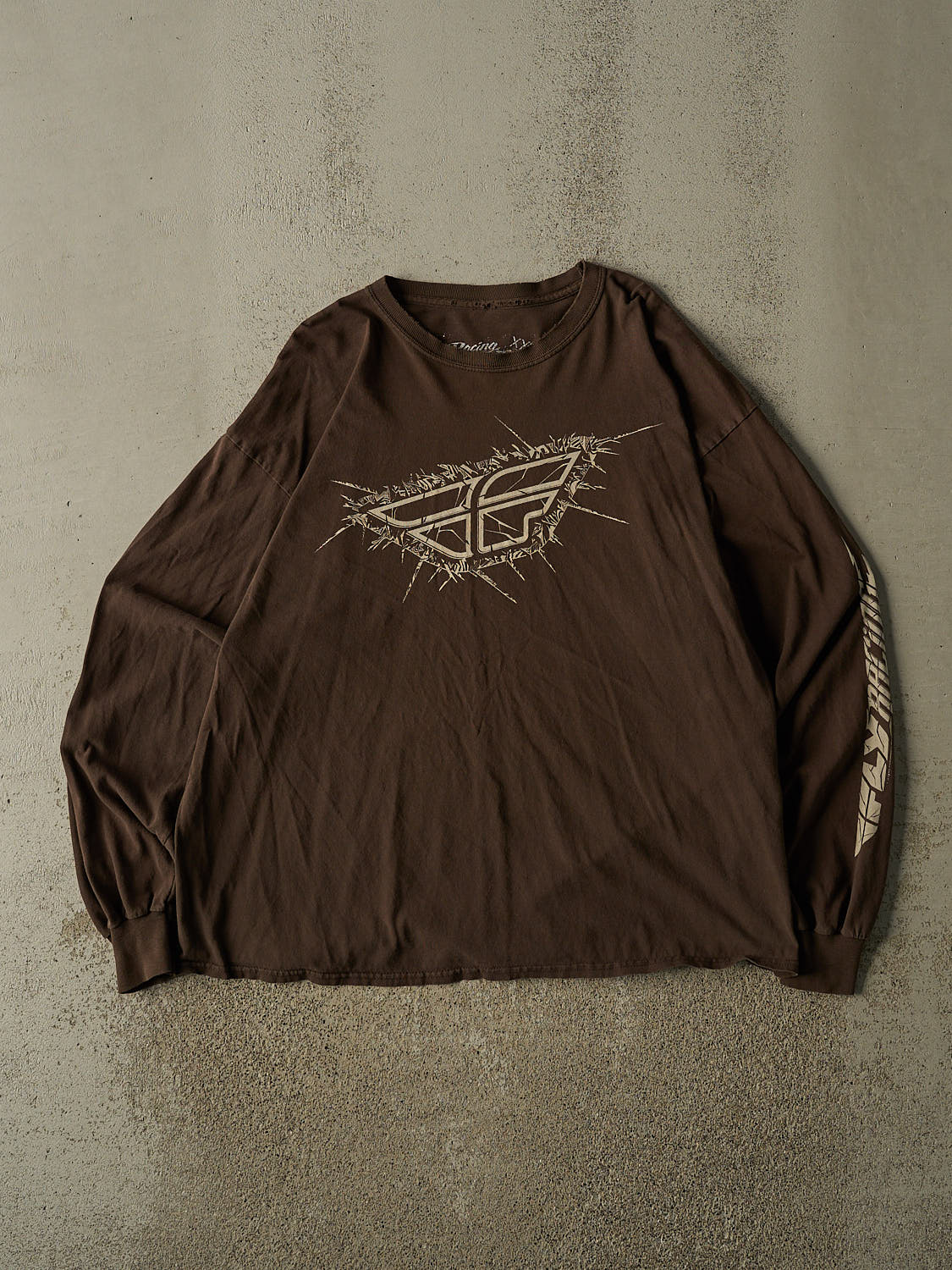 Vintage Y2K Brown Fly Racing Long Sleeve (XL)