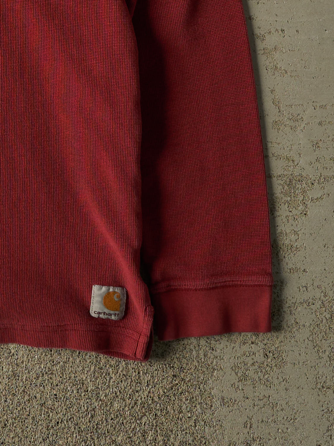 Vintage Y2K Red Carhartt Thermal Long Sleeve (L/XL)