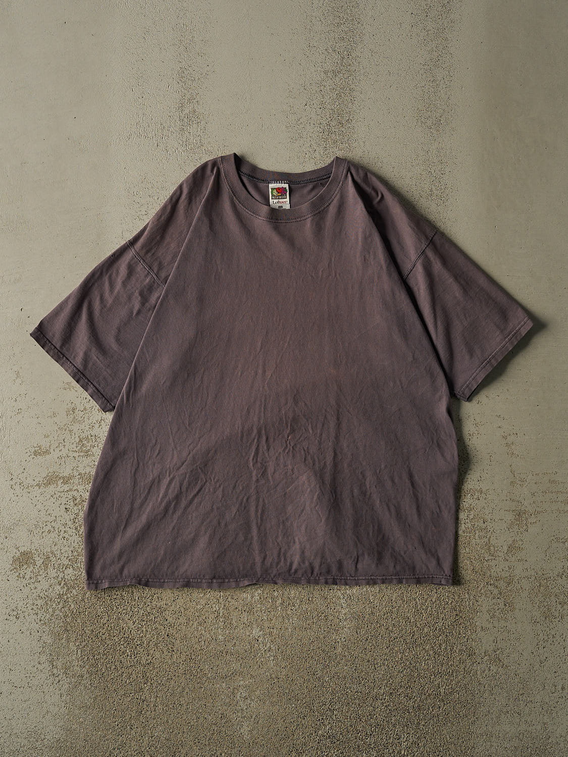 Vintage 90s Sun Faded Charcoal Grey Blank Tee (XL/XXL)