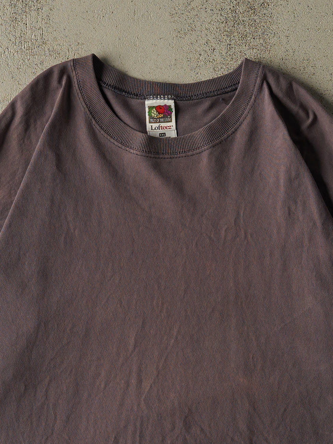 Vintage 90s Sun Faded Charcoal Grey Blank Tee (XL/XXL)