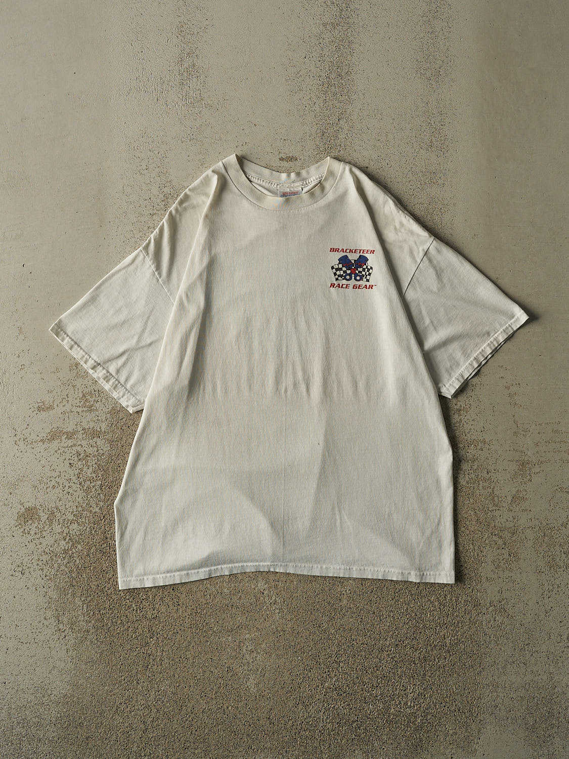 Vintage 02' White Bracketeer Race Gear Tee (L/XL)
