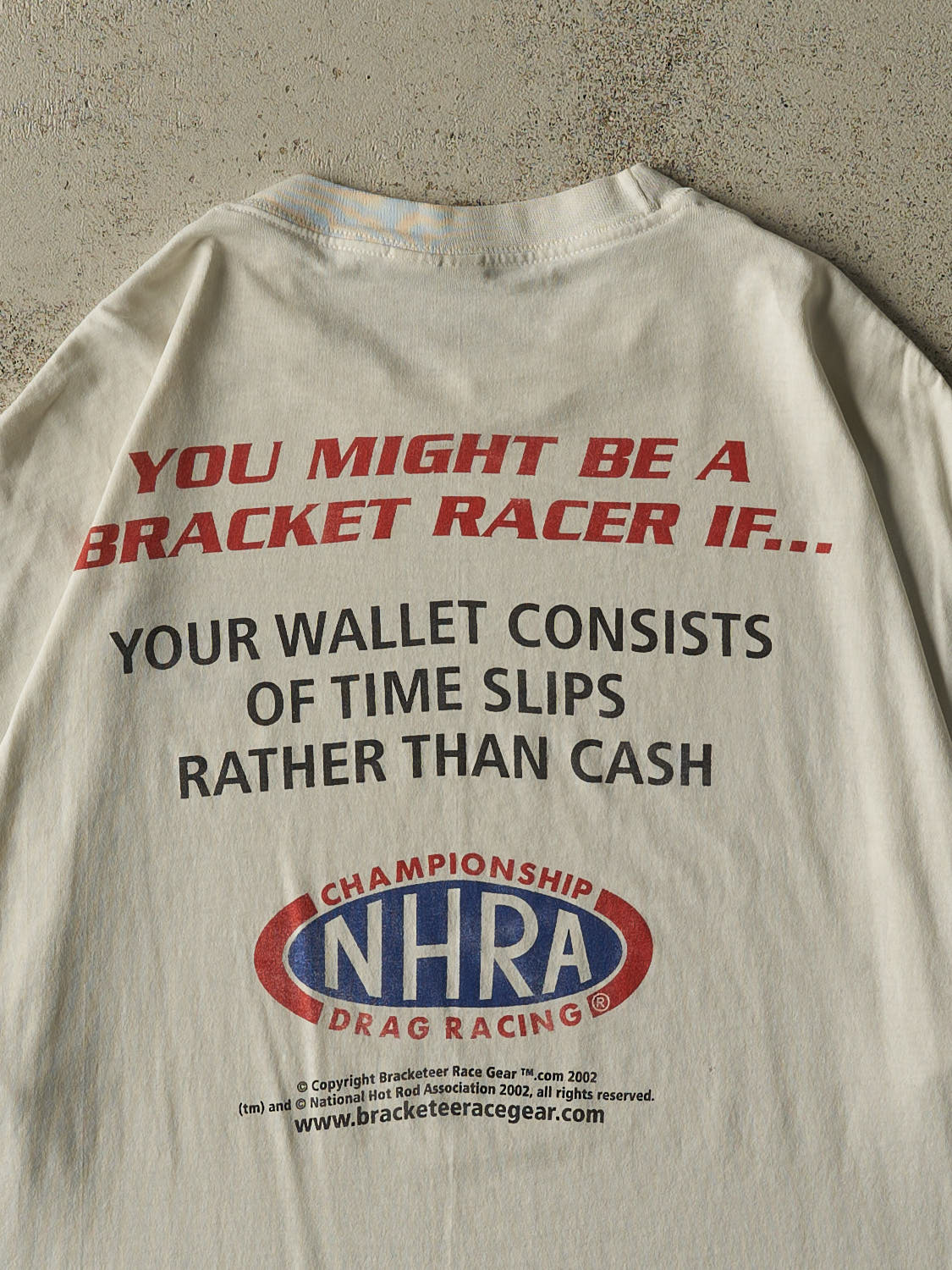 Vintage 02' White Bracketeer Race Gear Tee (L/XL)