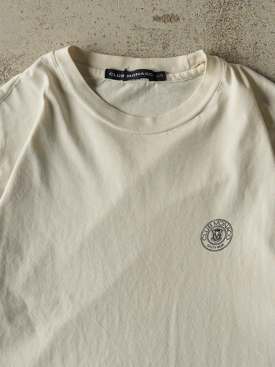 Vintage Y2K White Club Monaco Tee (M/L)