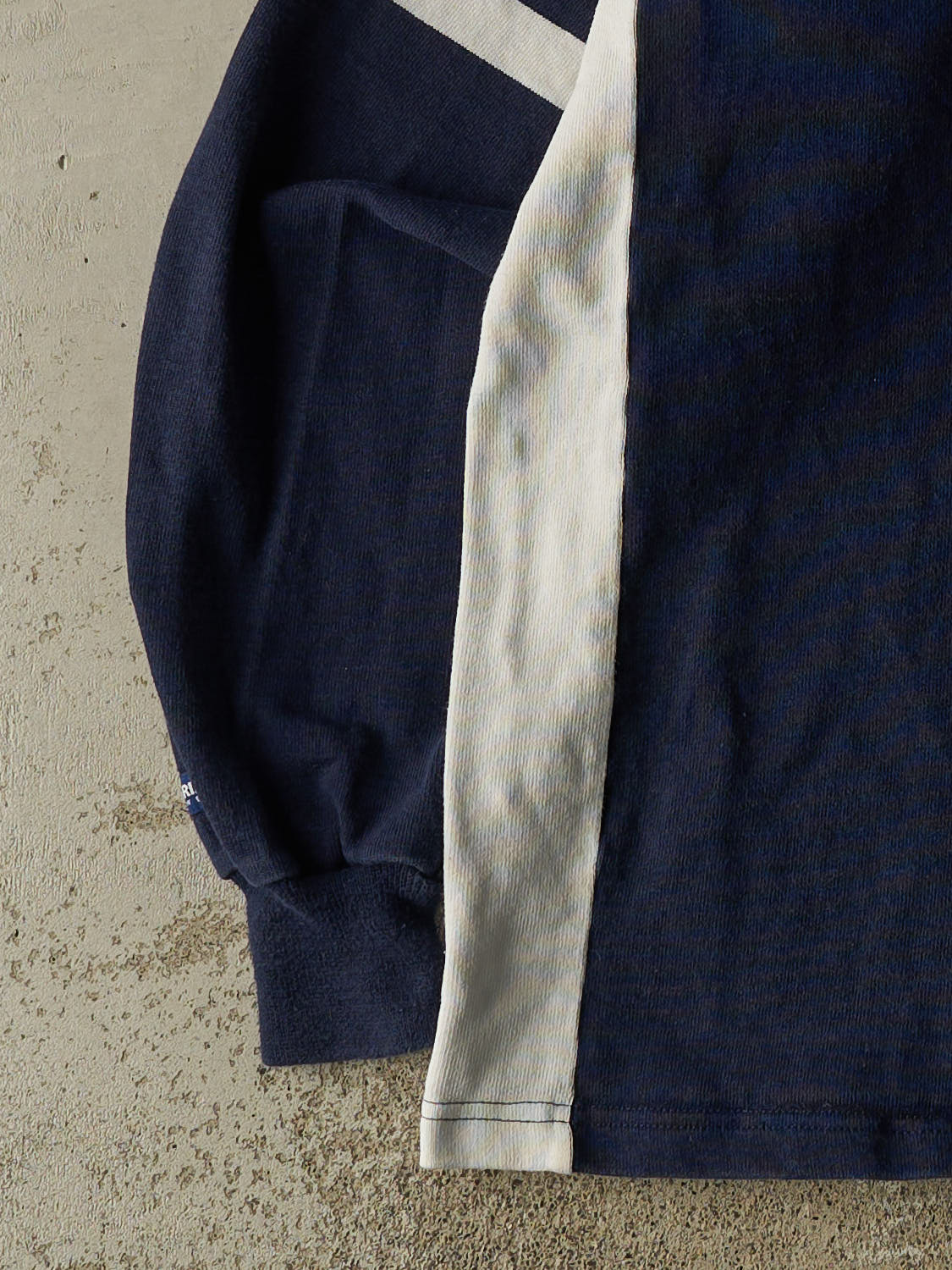 Vintage Y2K Navy Blue Scotland Quarter Button Rugby Long Sleeve (XL/XXL)