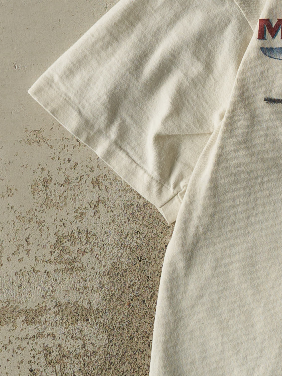 Vintage 90s Beige Mustang P-51D Single Stitch Tee (M/L)