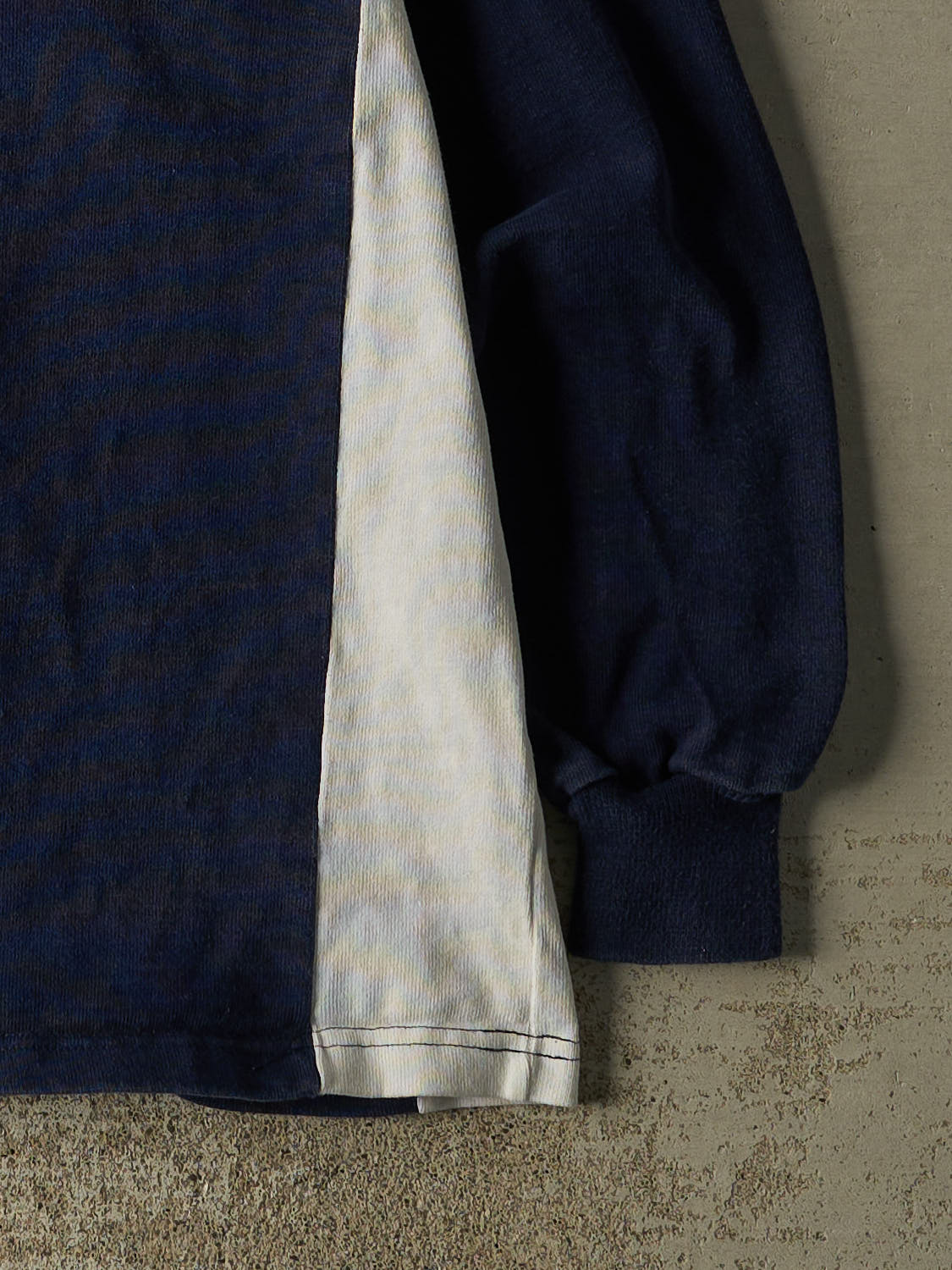 Vintage Y2K Navy Blue Scotland Quarter Button Rugby Long Sleeve (XL/XXL)