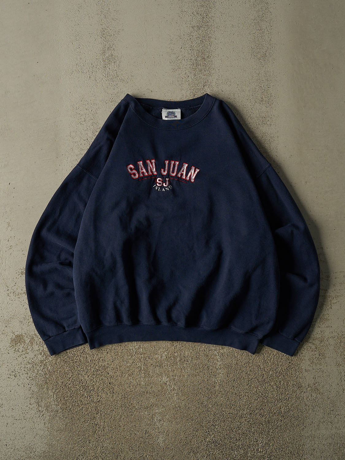 Vintage 90s Navy Blue San Juan Embroidered Crewneck (L/XL)