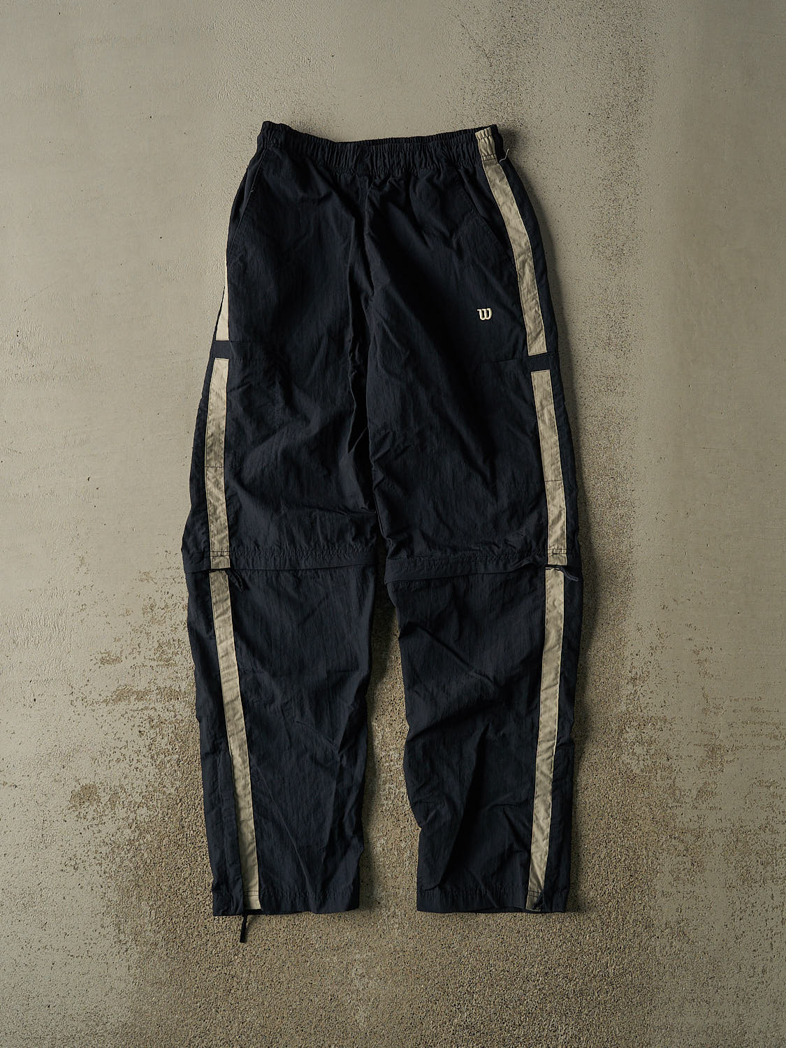 Vintage 90s Navy Blue Wilson Zip Off Track Pants (28x31)