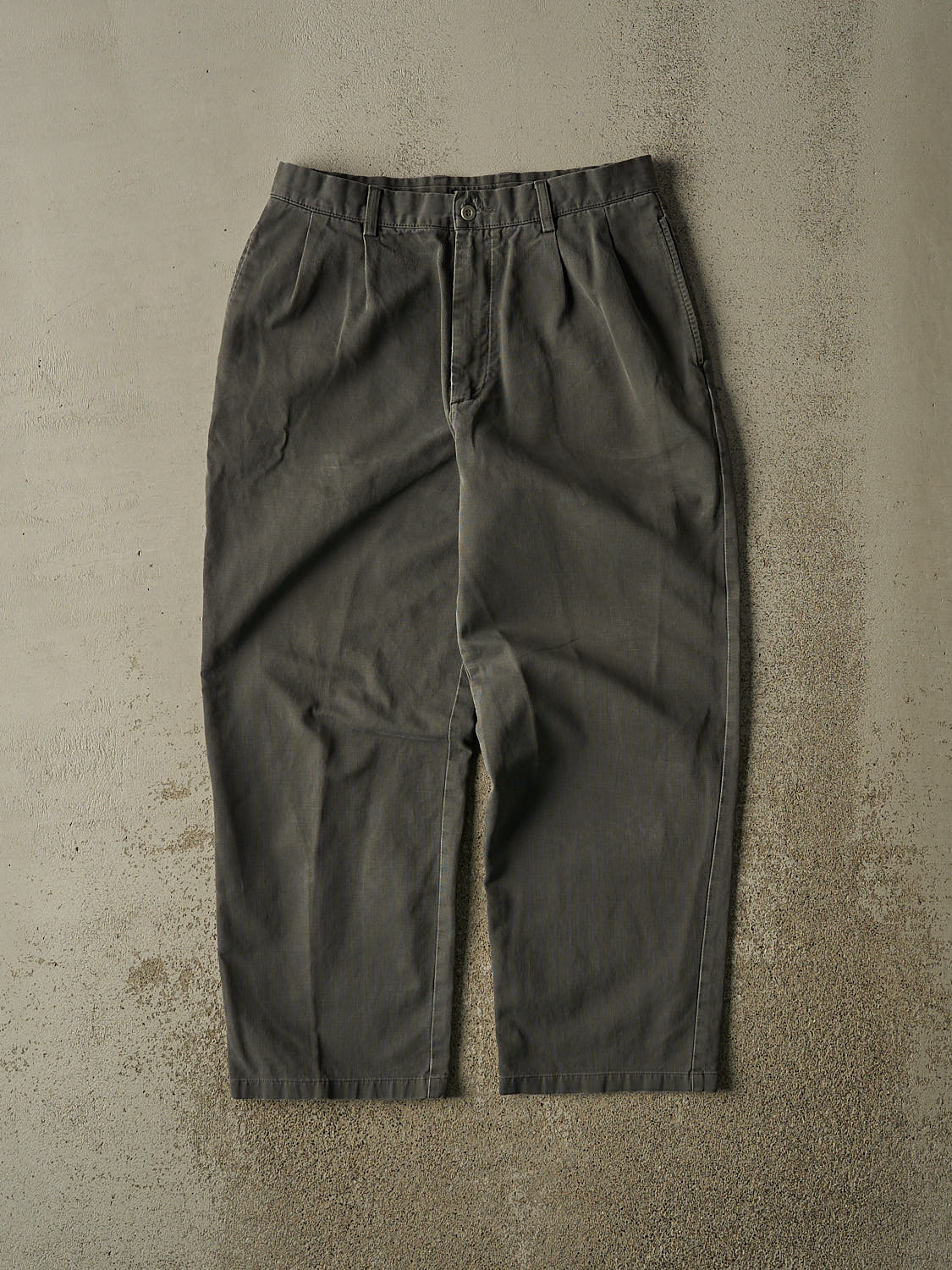 Vintage Y2K Grey Tommy Jeans Pleated Chino Pants (31x26.5)