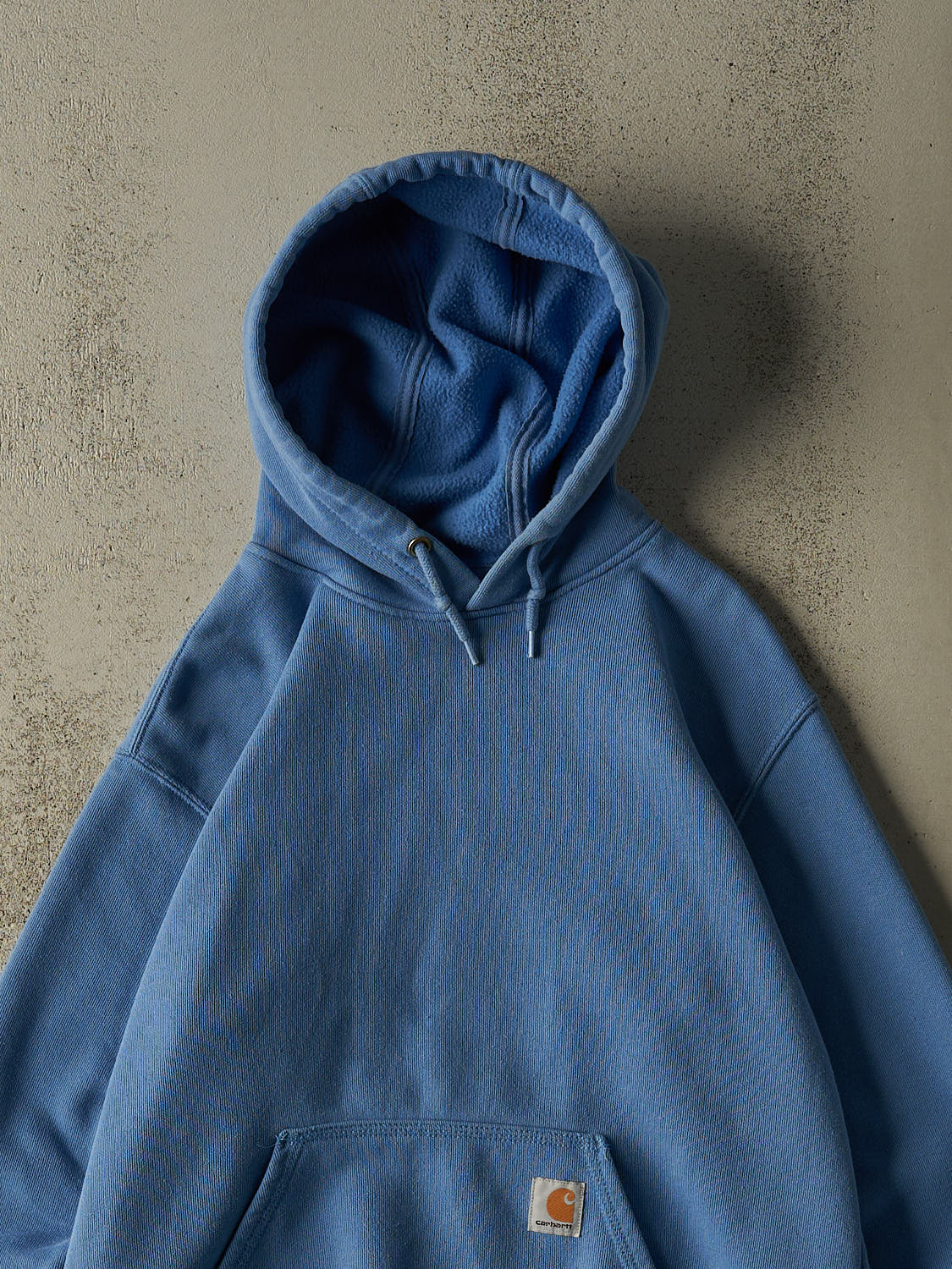Vintage Y2K Blue Carhartt Embroidered Hoodie (S/M)