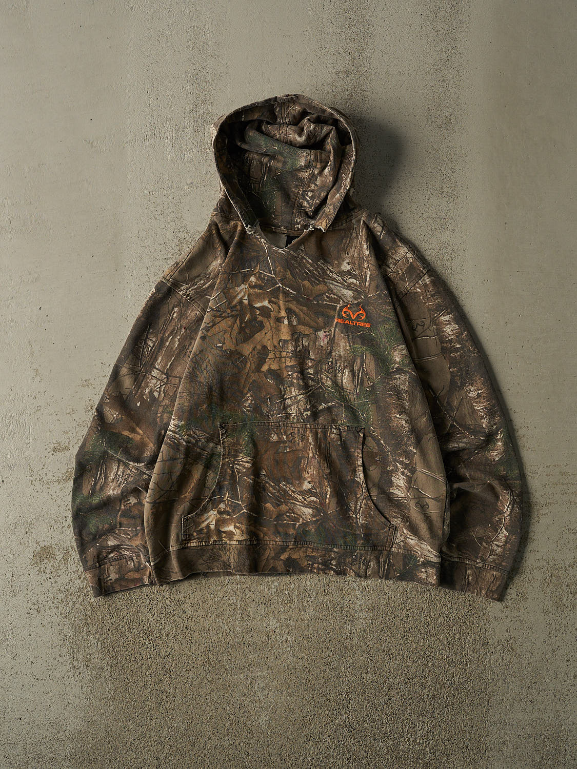 Vintage Y2K Camo Realtree Logo Hoodie (M)